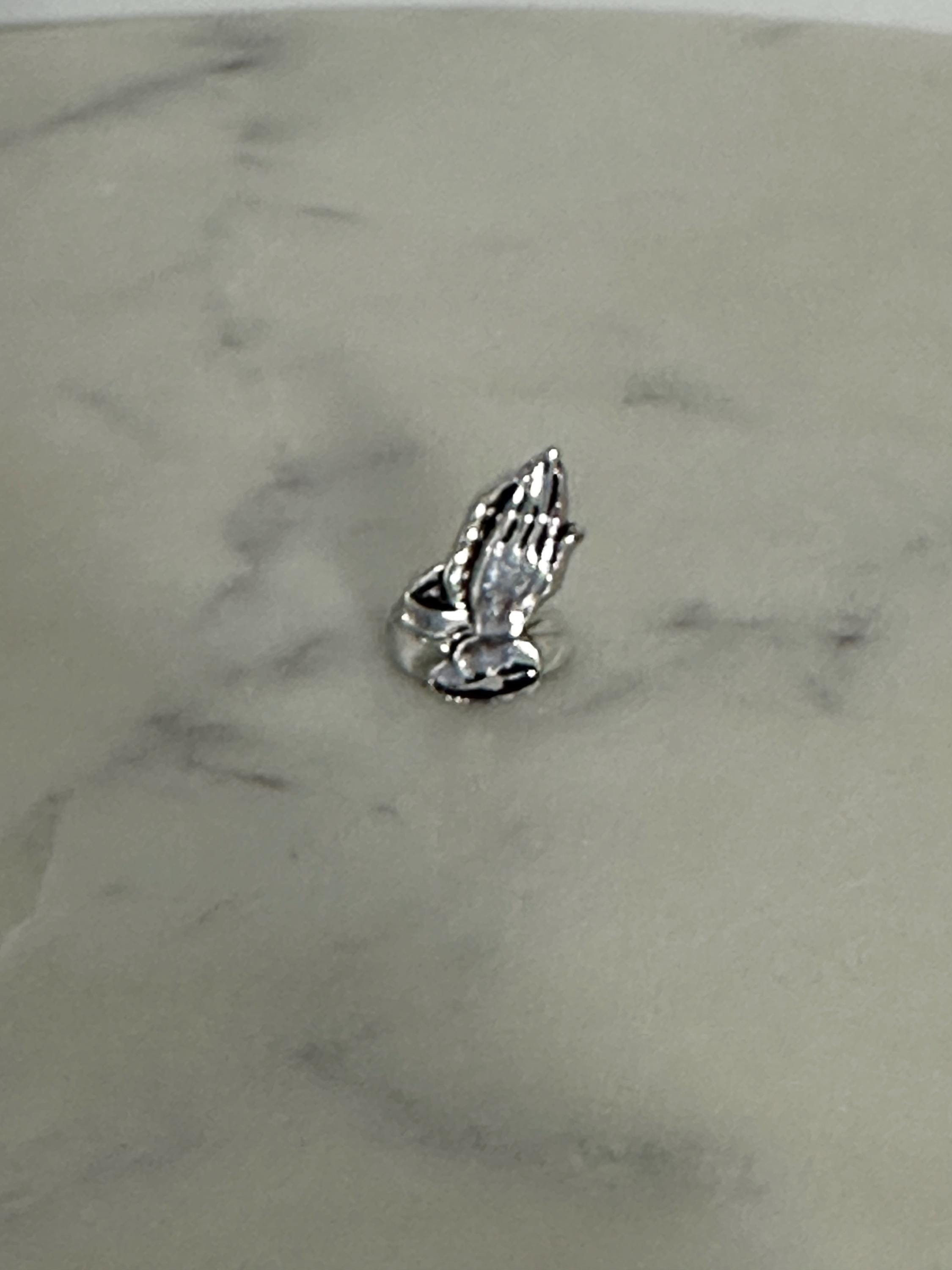 Praying Hands Lapel Pin: Silver-Tone Metal - Faith-Inspired Accessory