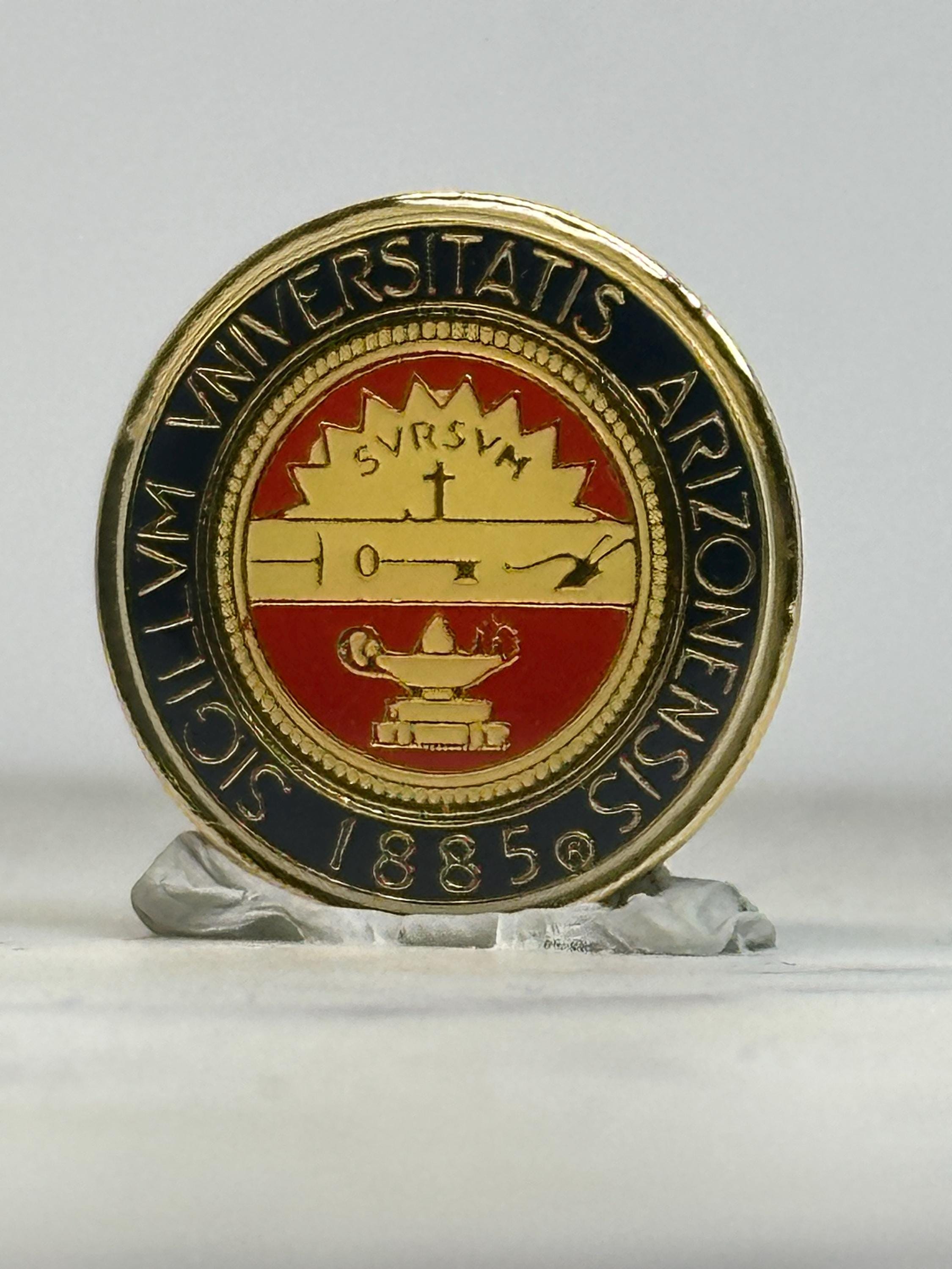 University of Arizona Enamel Pin: Gold & Red Seal - College Collectible Accessory