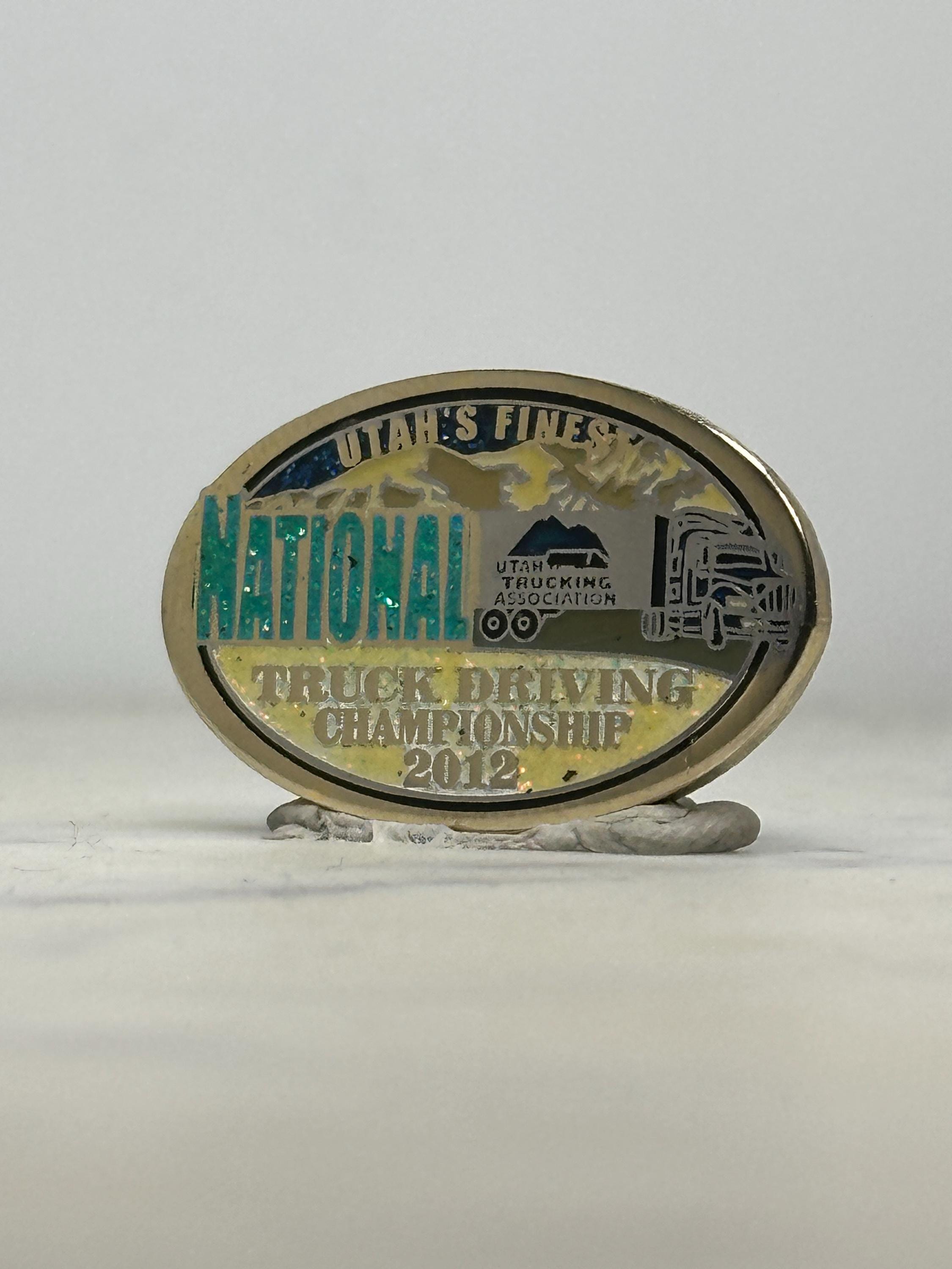 Truck Driving Championship Pin: Glitter Oval Enamel - 2012 Event Accessory