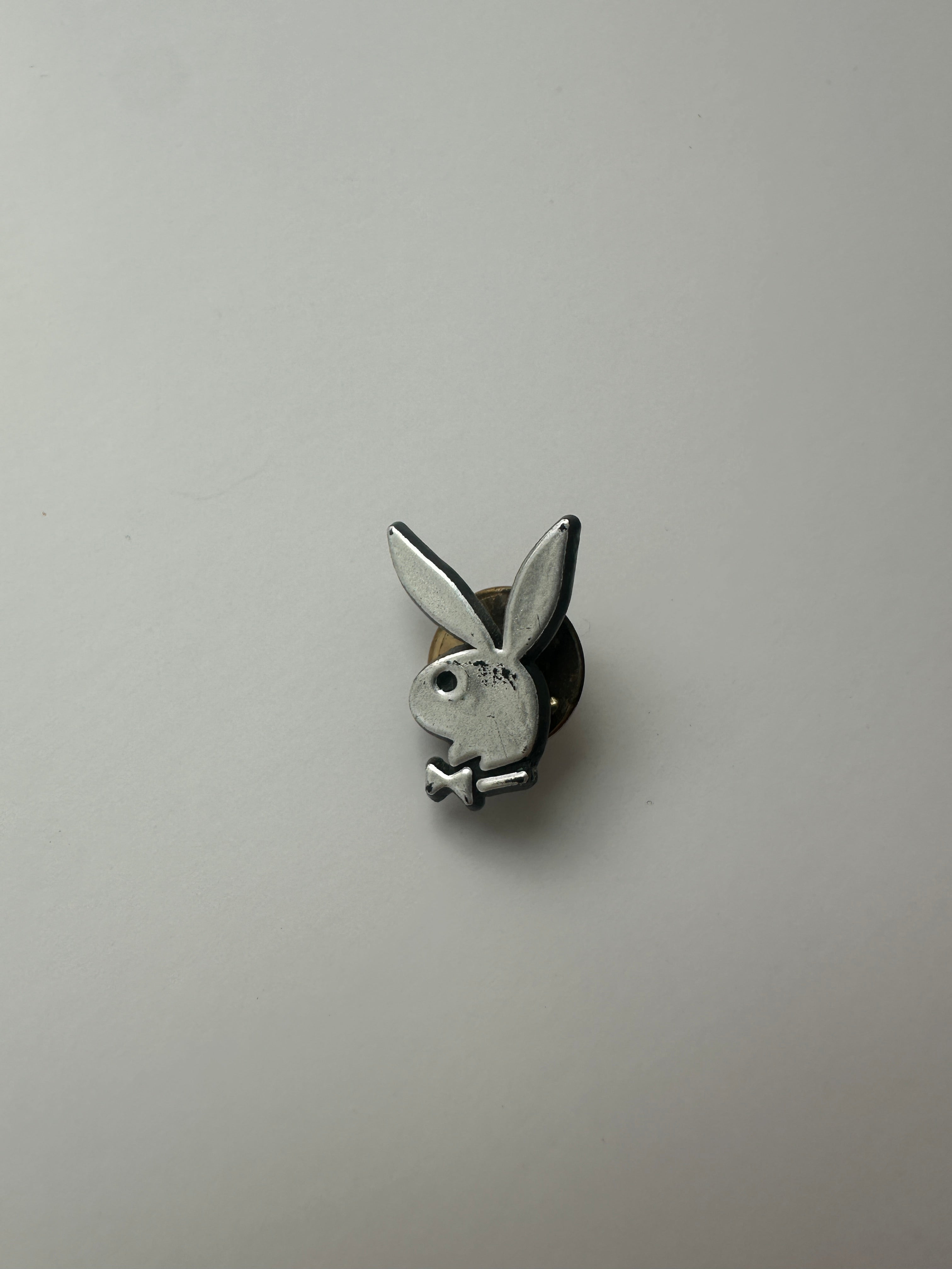 Playboy Bunny Logo Pin – Silver Tone | Collectible Enamel Pin, Gift for Pop Culture Fans, Retro Accessory