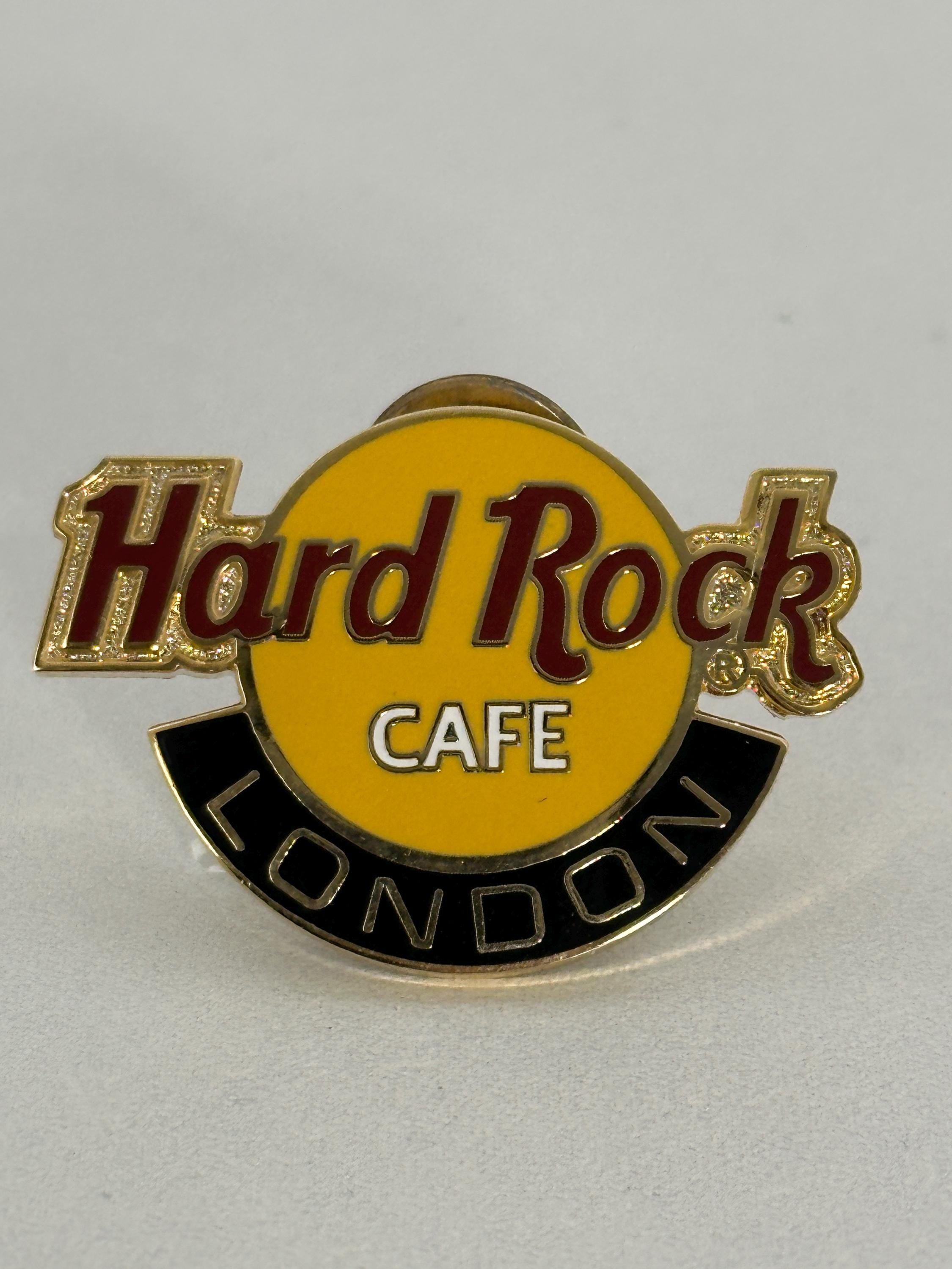 Hard Rock Cafe Enamel Pin: Yellow & Black Logo - London Souvenir Accessory
