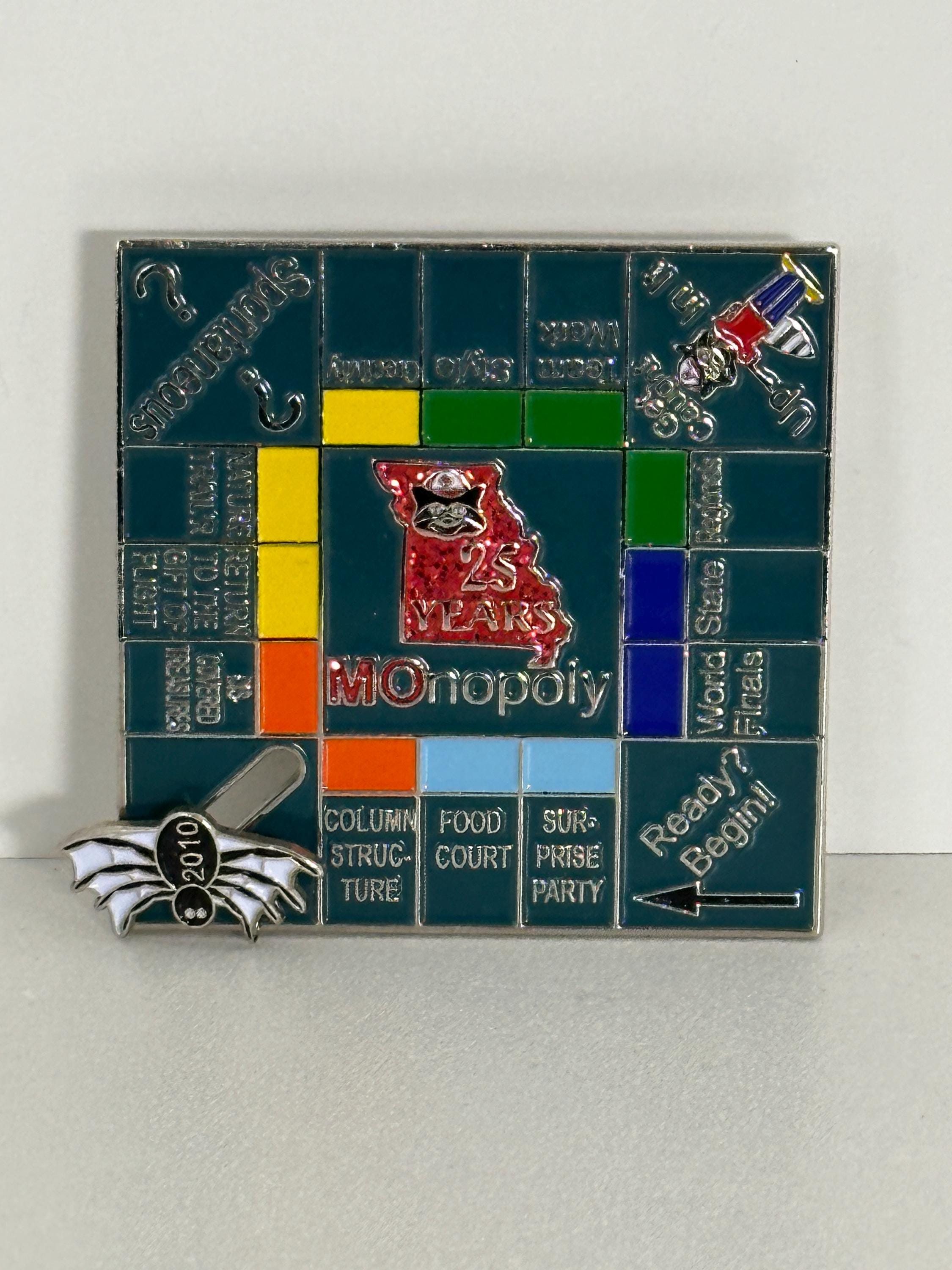 Monopoly Game Board Enamel Pin: Multicolor Hard Enamel - 2010 Collector Accessory