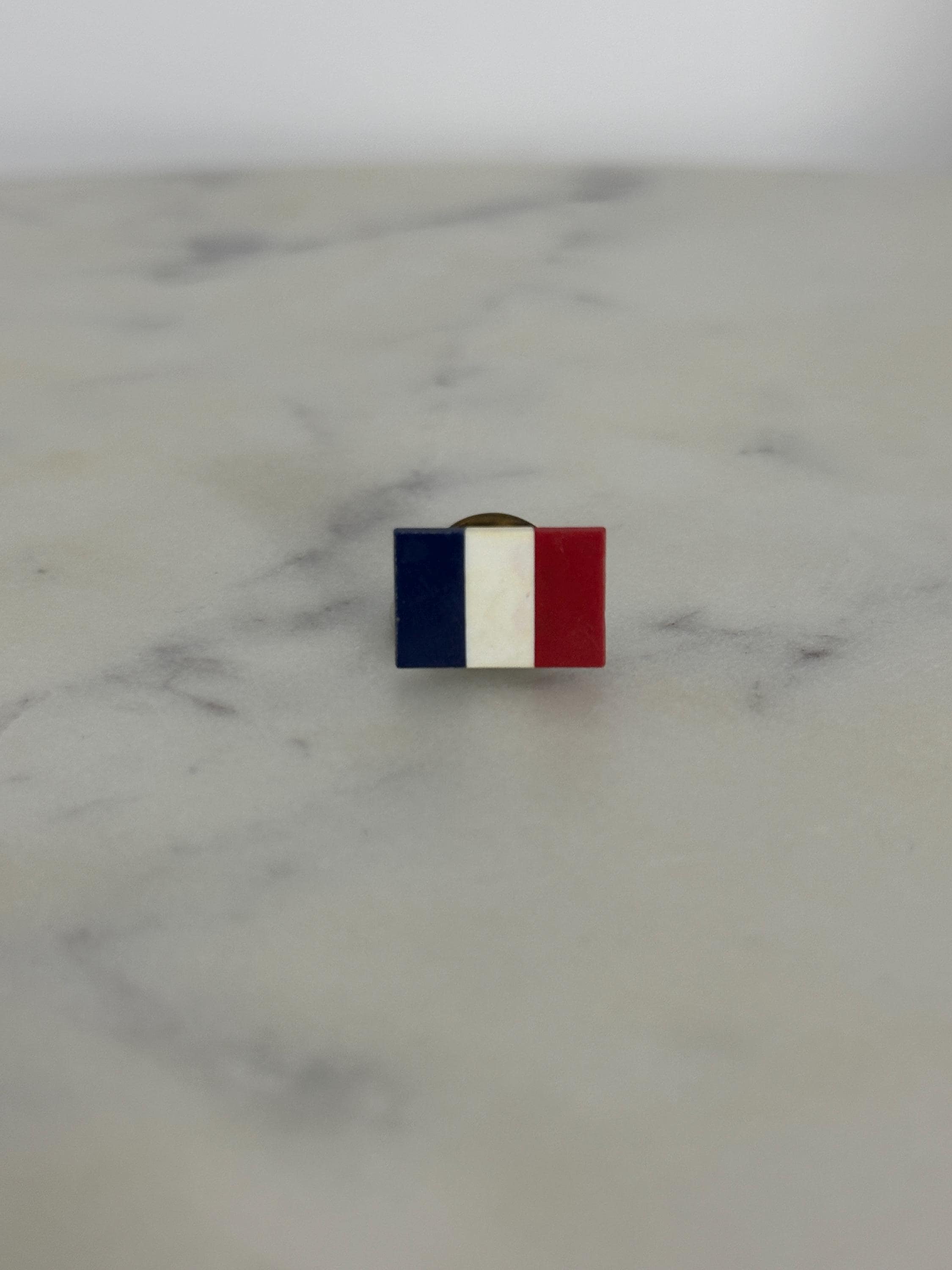 French Flag Enamel Pin: Tricolor Red White Blue - Patriotic Vintage Accessory