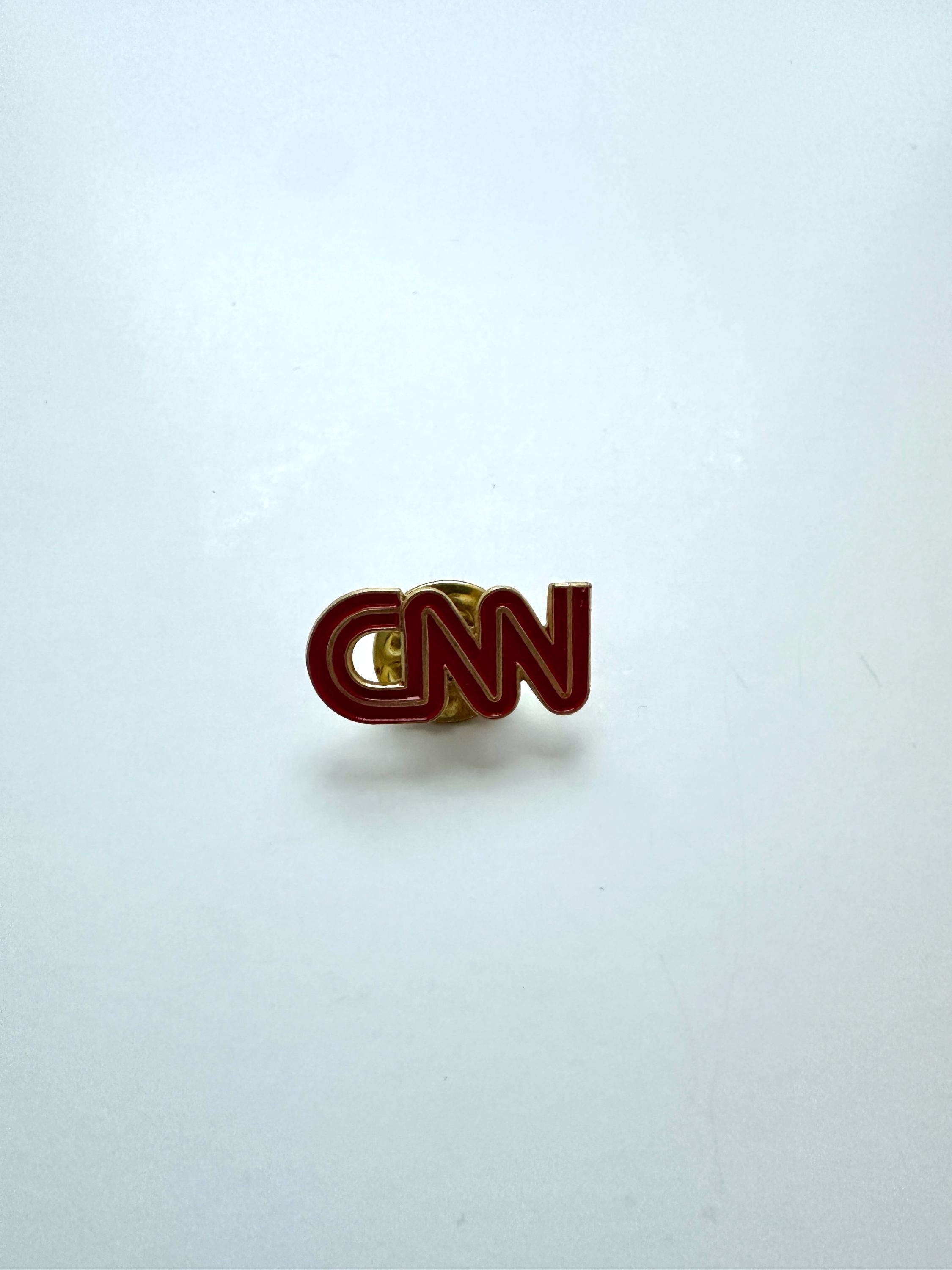 CNN Logo Enamel Lapel Pin: Retro Media Collectible