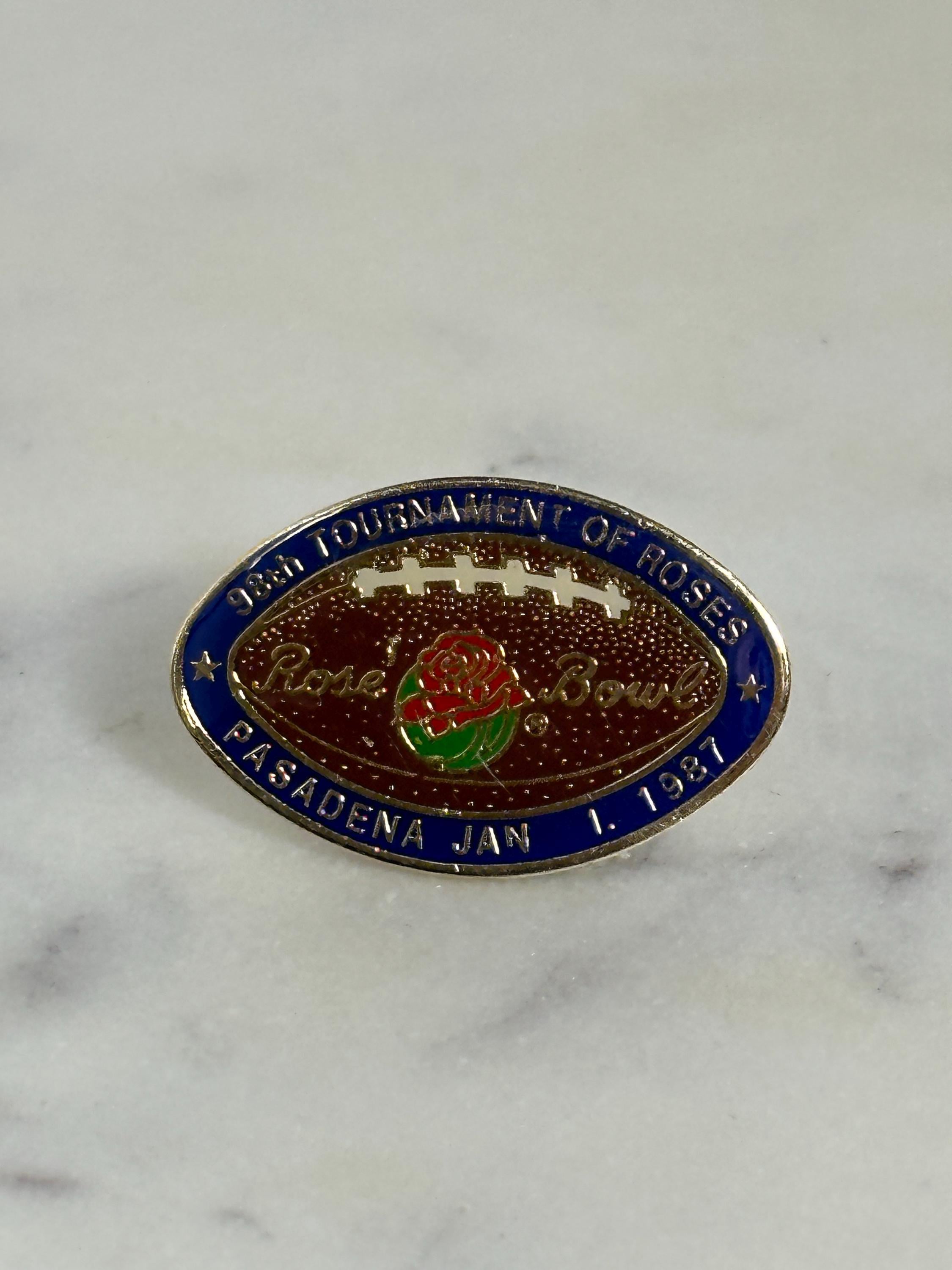 Rose Bowl Football Pin: Red/Blue Enamel - 1997 Sports Accessory