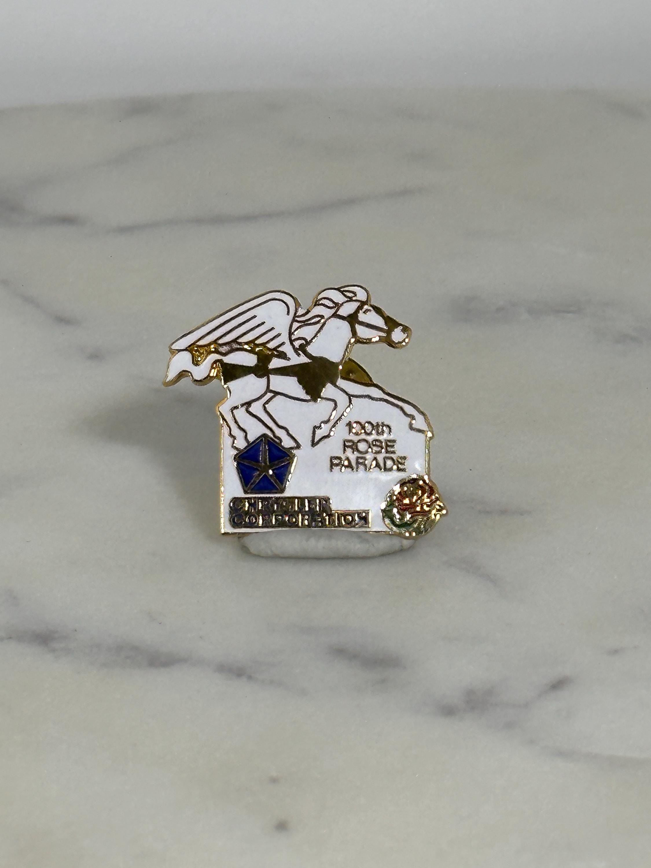 Pegasus Parade Enamel Pin: White & Gold Cloisonné - 2001 Collector Accessory