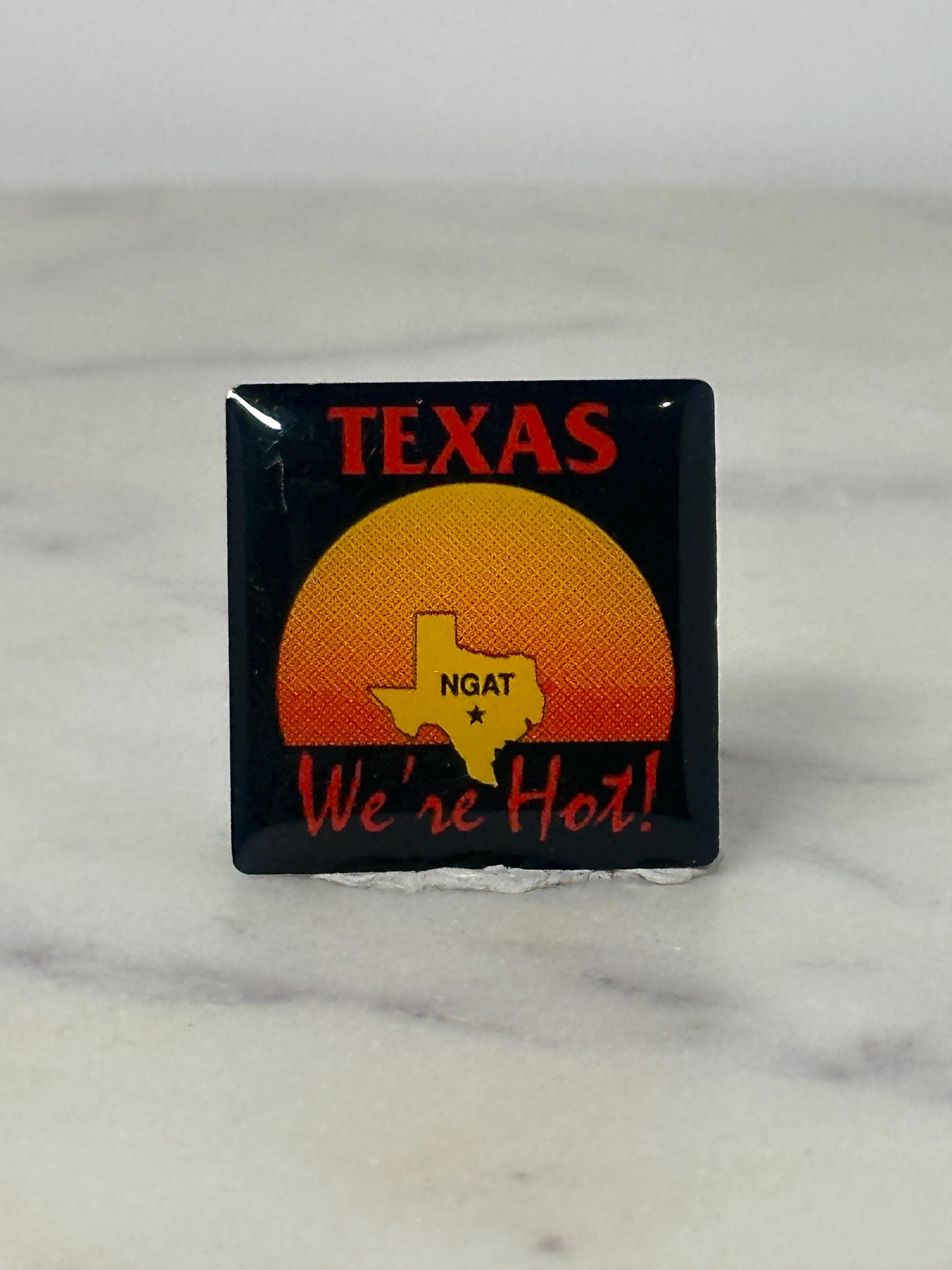 Texas NGAT Enamel Pin: Sunset Gradient Finish - Vintage Souvenir Accessory