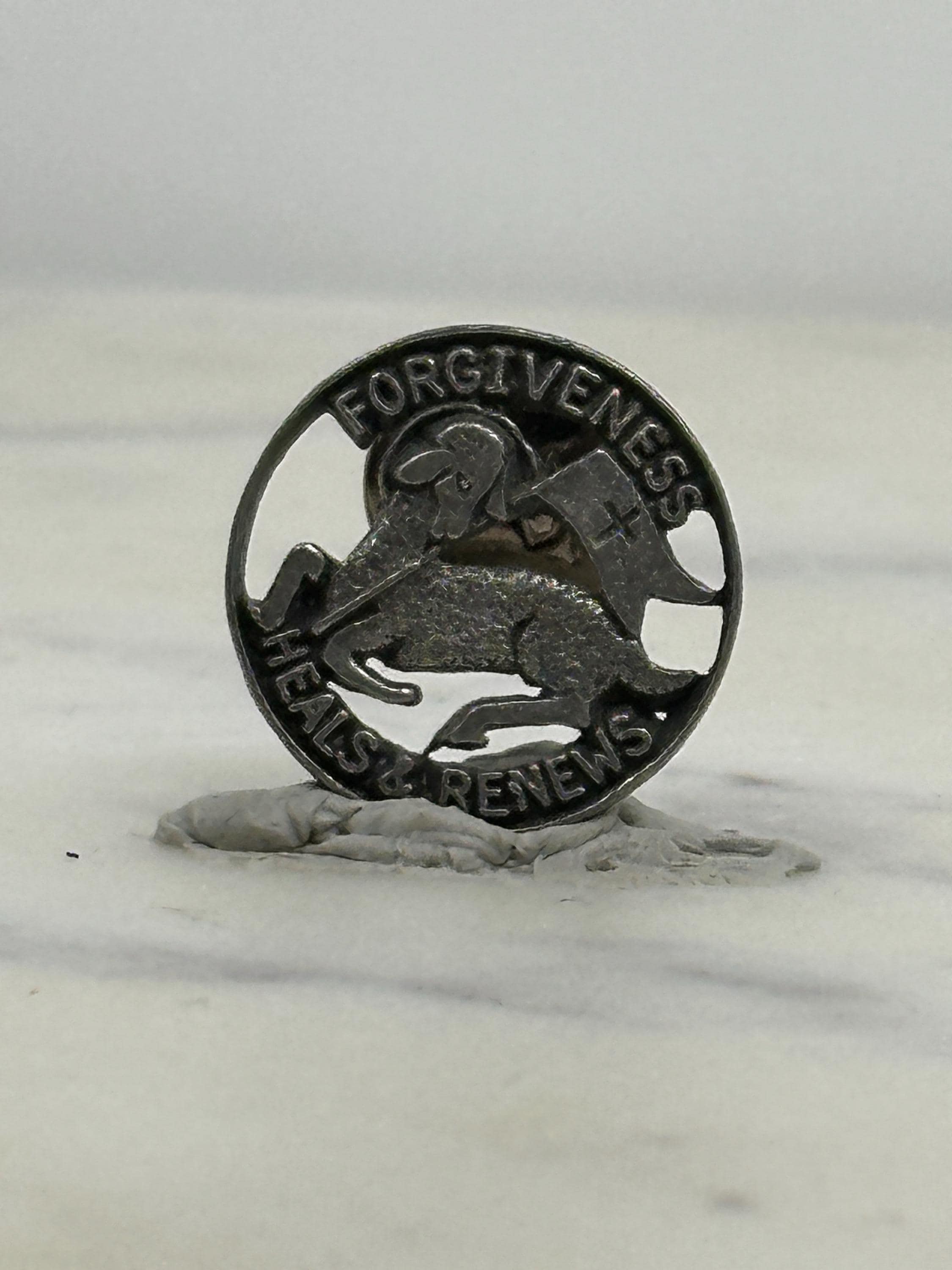 Forgiveness Religious Pin: Silver Tone Metal - Inspirational Faith Accessory