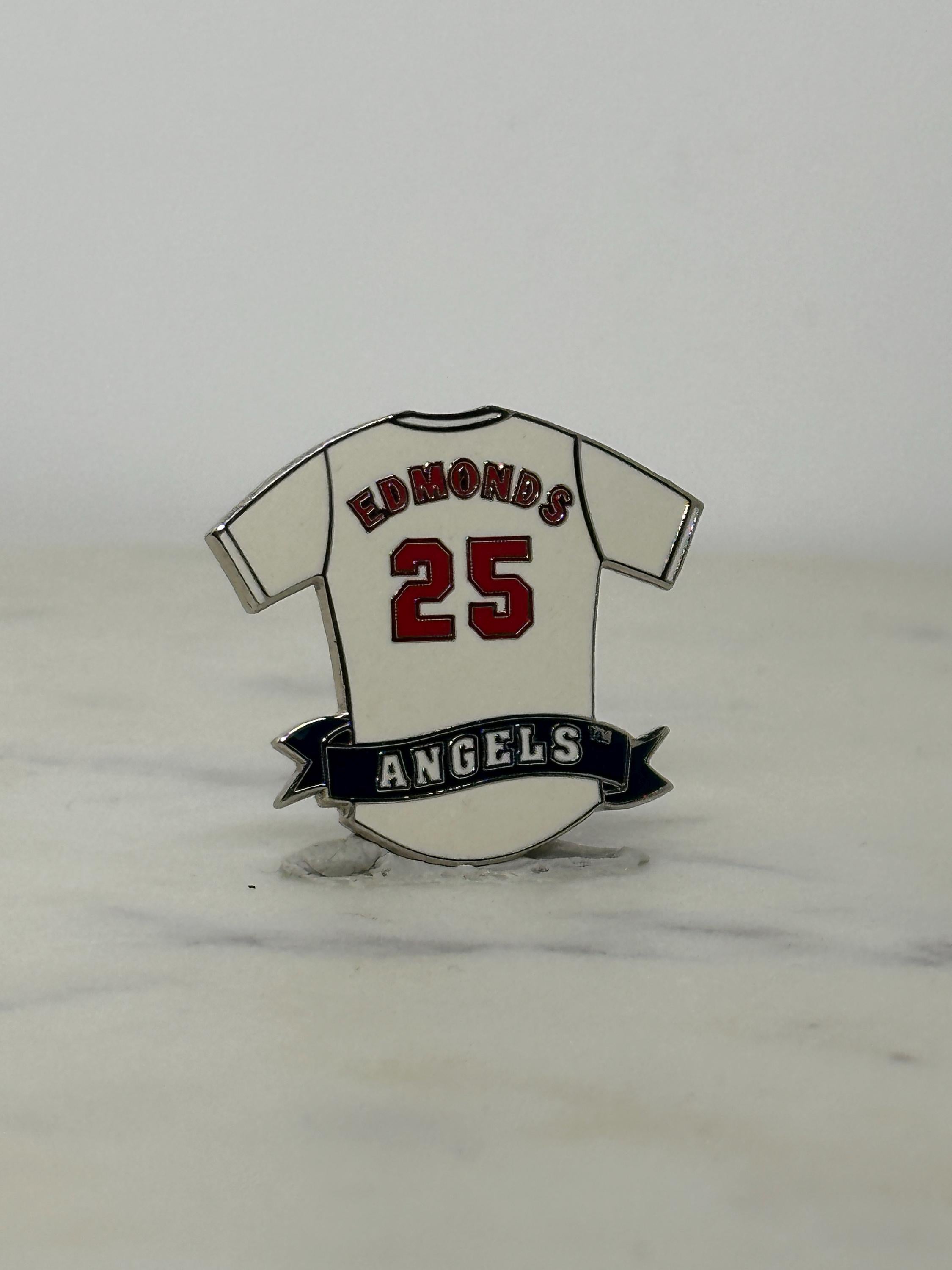 Angels Baseball Jersey Pin: White Enamel - 1990s Sports Collectible