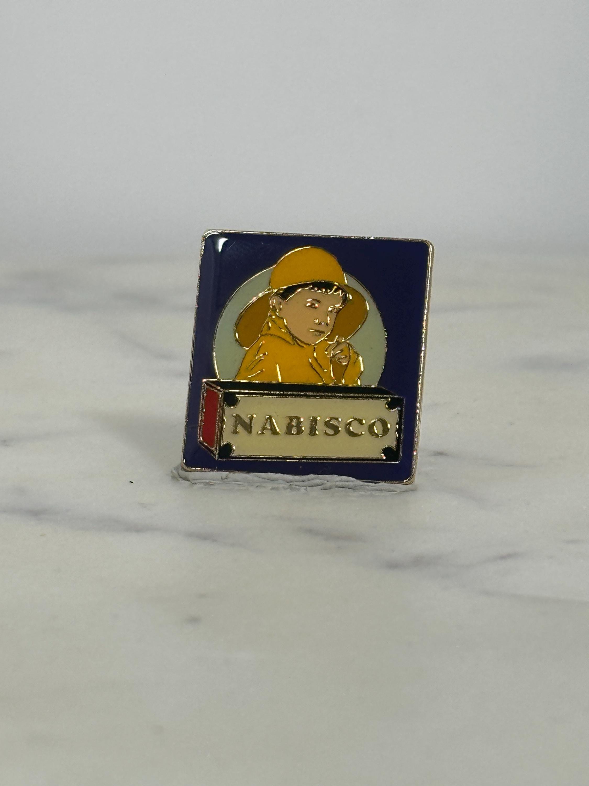 Nabisco Advertising Pin: Enamel Yellow Raincoat - Vintage Collectible Accessory