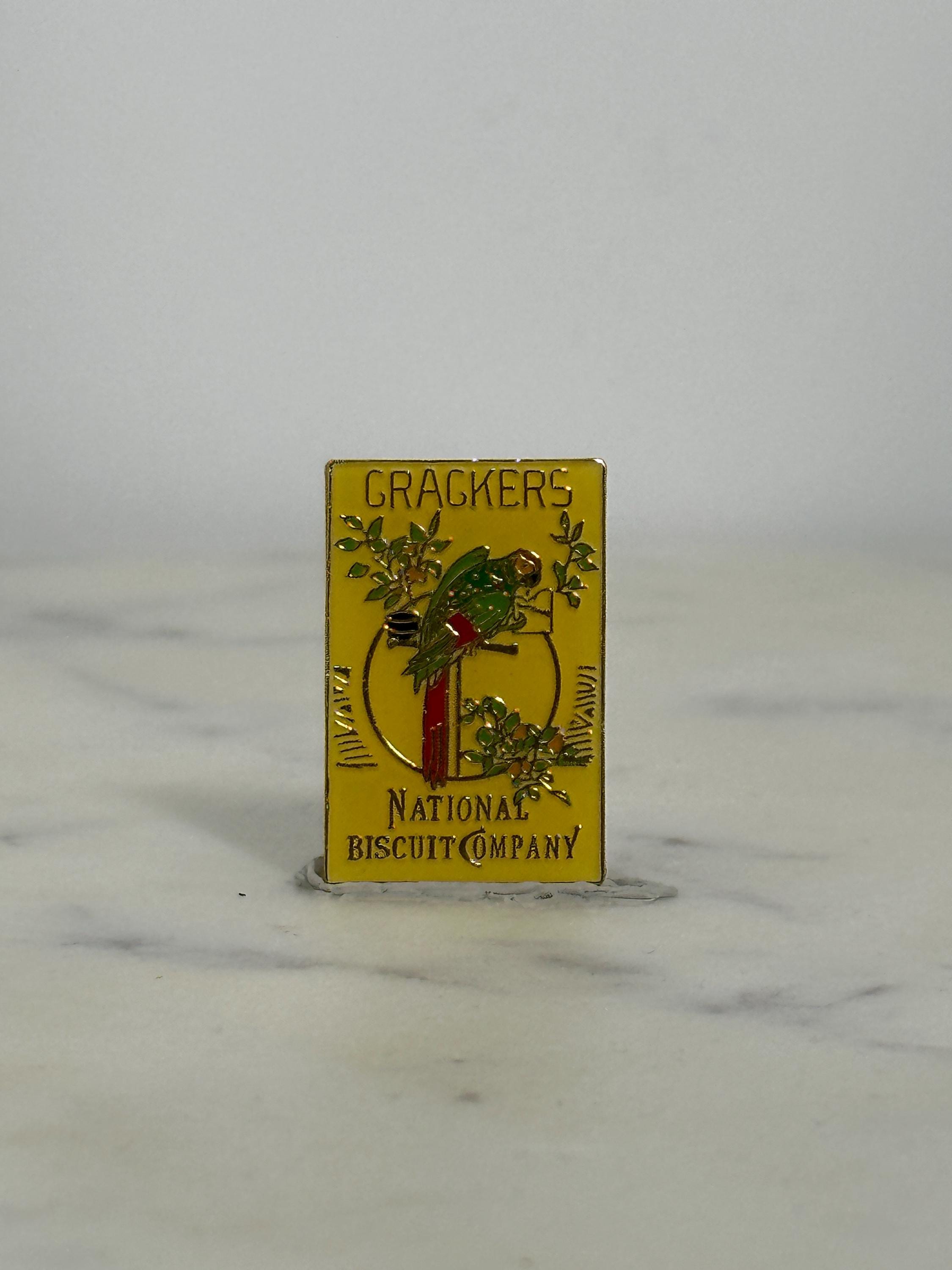 National Biscuit Company Enamel Pin: Yellow Parrot Design - Vintage Advertising Accessory