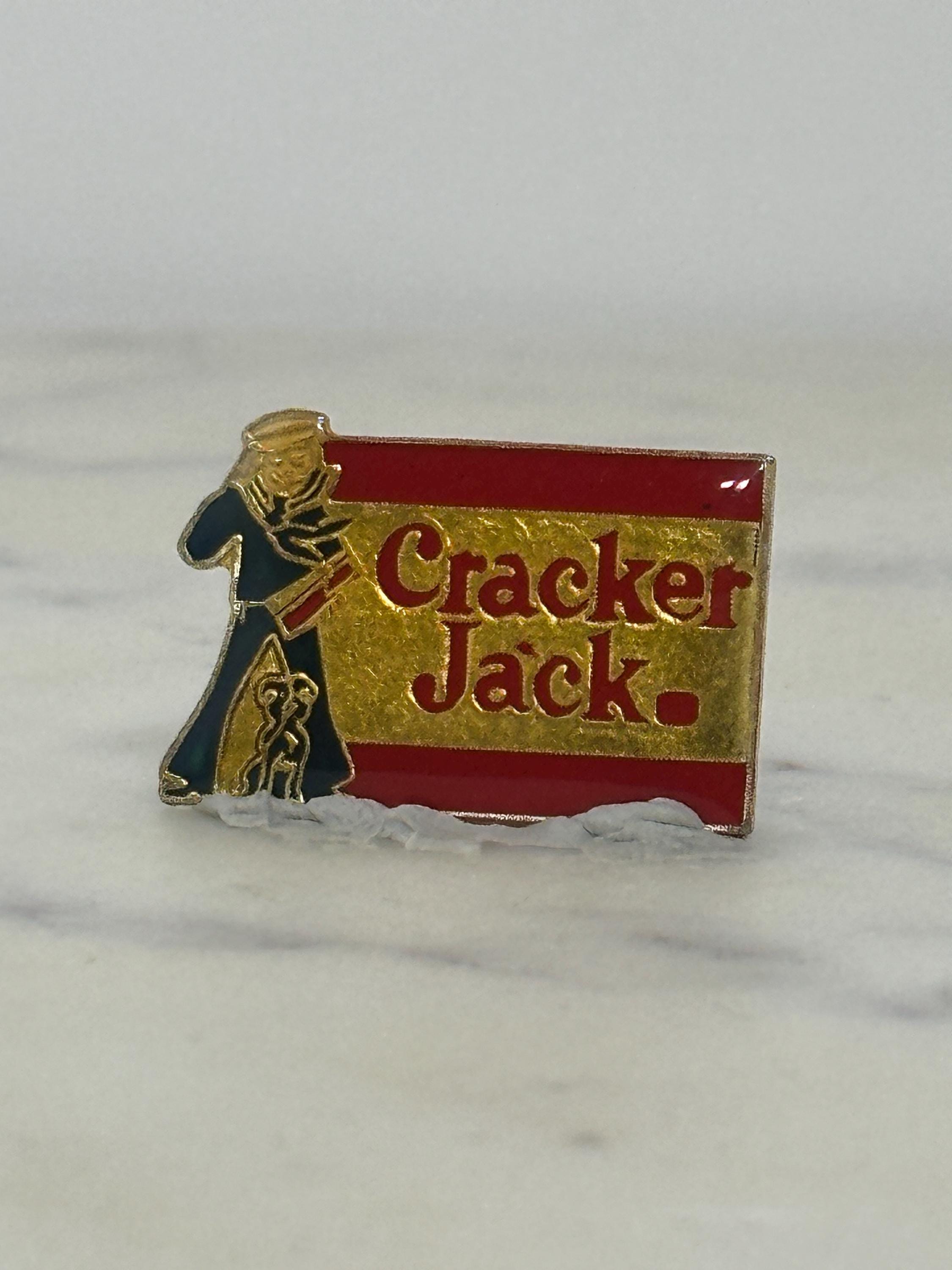 Cracker Jack Enamel Pin: Red Gold Navy Finish - Retro Nostalgia Accessory