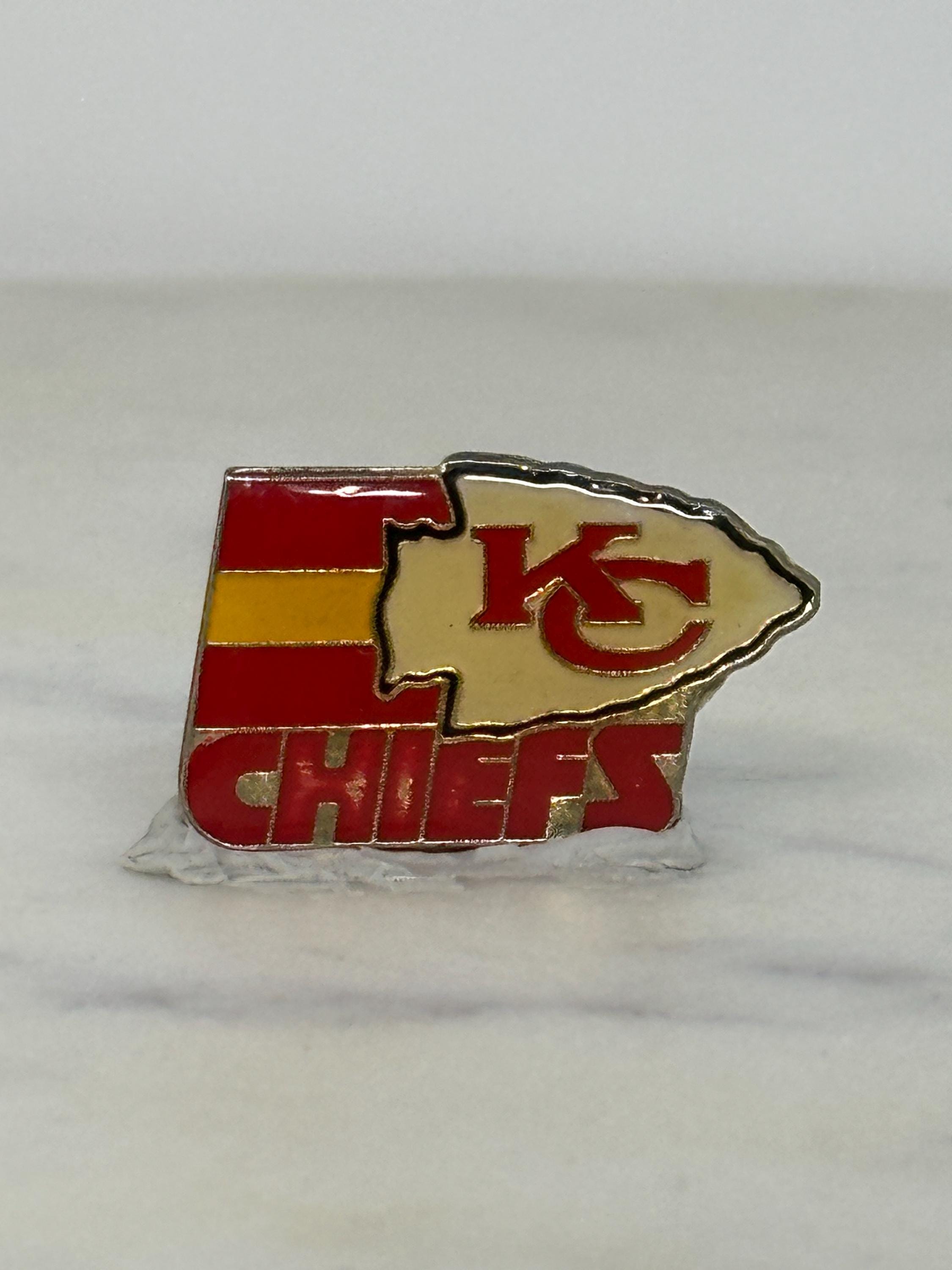 Kansas City Chiefs Enamel Pin: Red Gold Metal - Vintage NFL Accessory