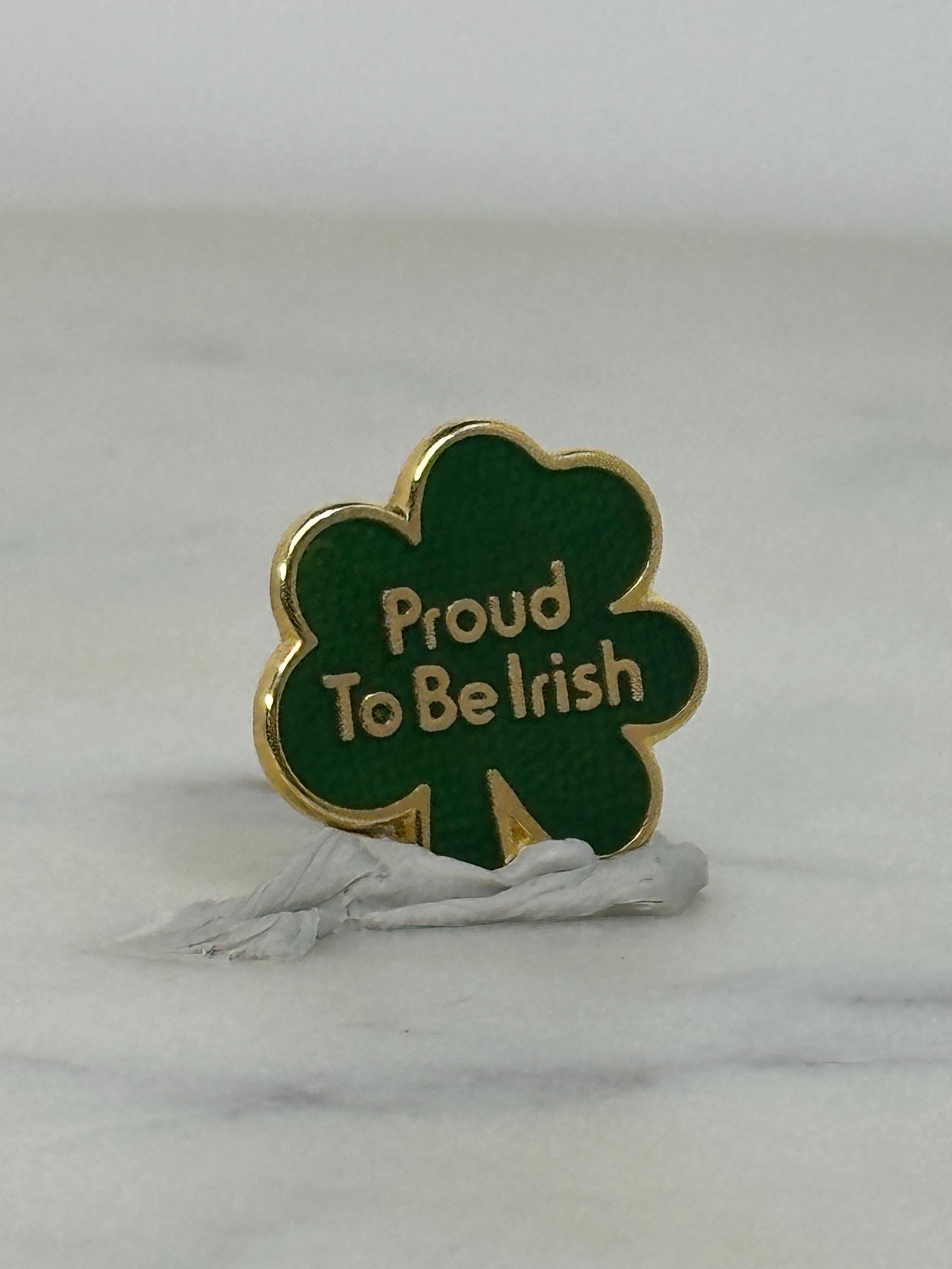 Irish Shamrock Enamel Pin: Green & Gold - St. Patrick's Day Accessory