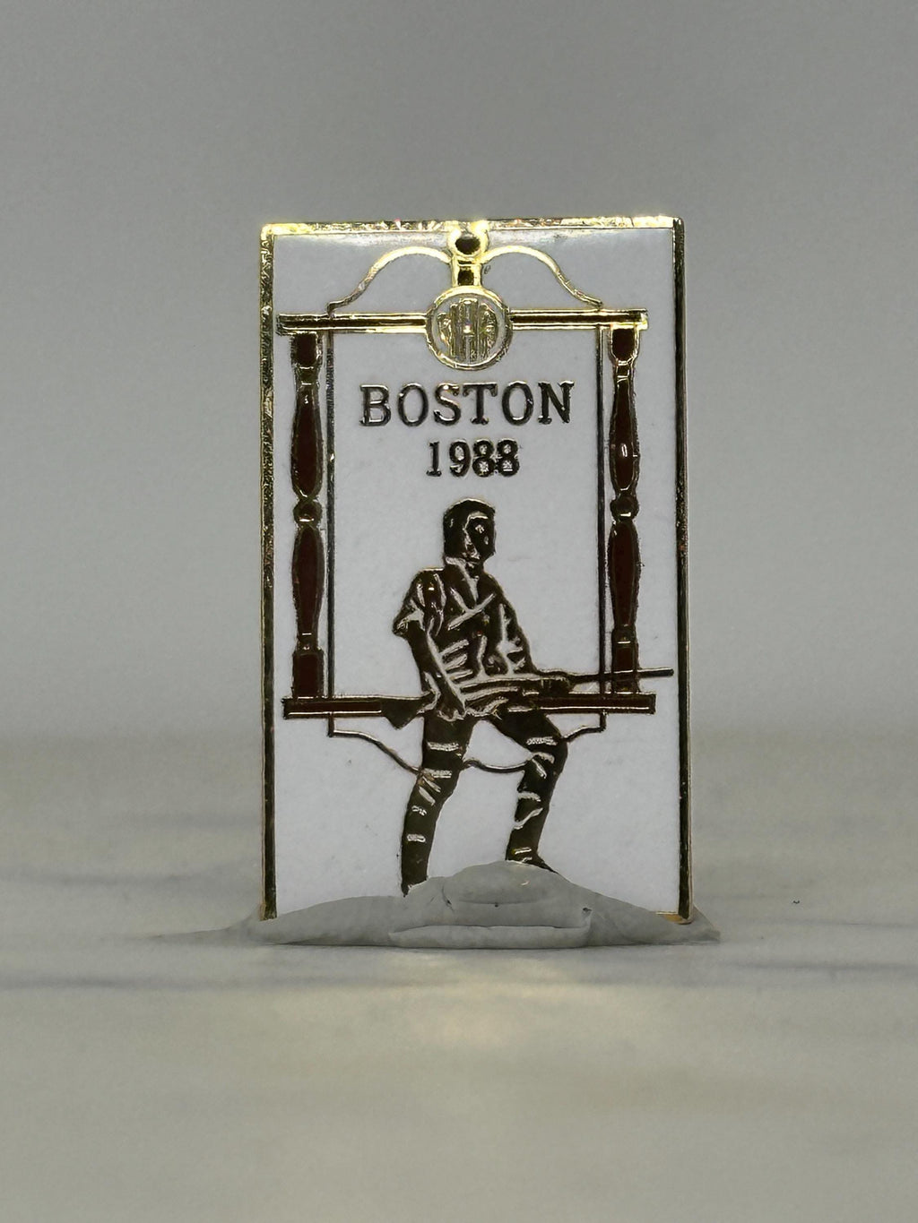 1988 Boston NRA Pin: Colonial Rifleman – Vintage NRA Collectible