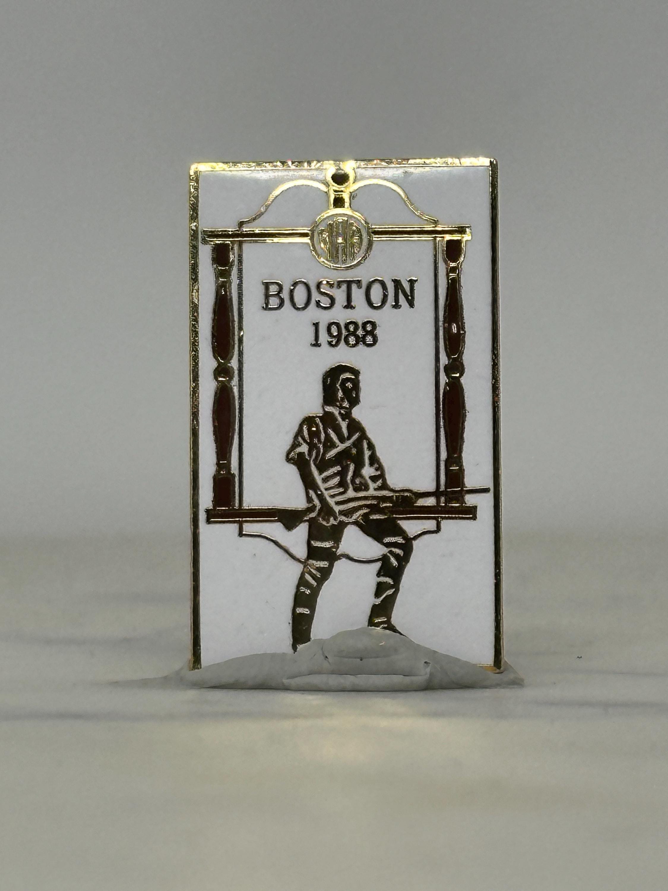 1988 Boston NRA Pin: Colonial Rifleman – Vintage NRA Collectible