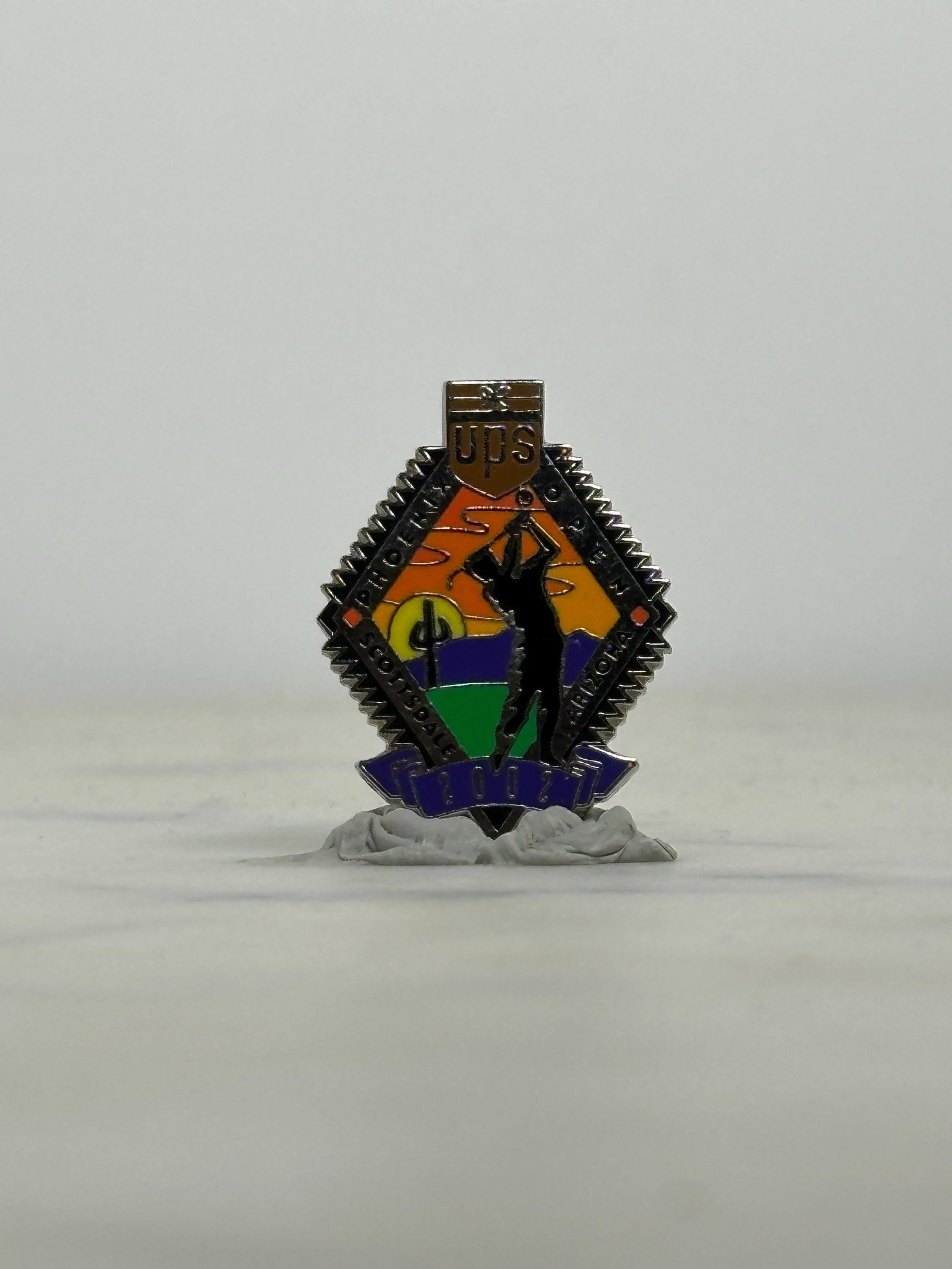 UPS Phoenix Open Pin: Sunset Silhouette Design - Golf Accessory