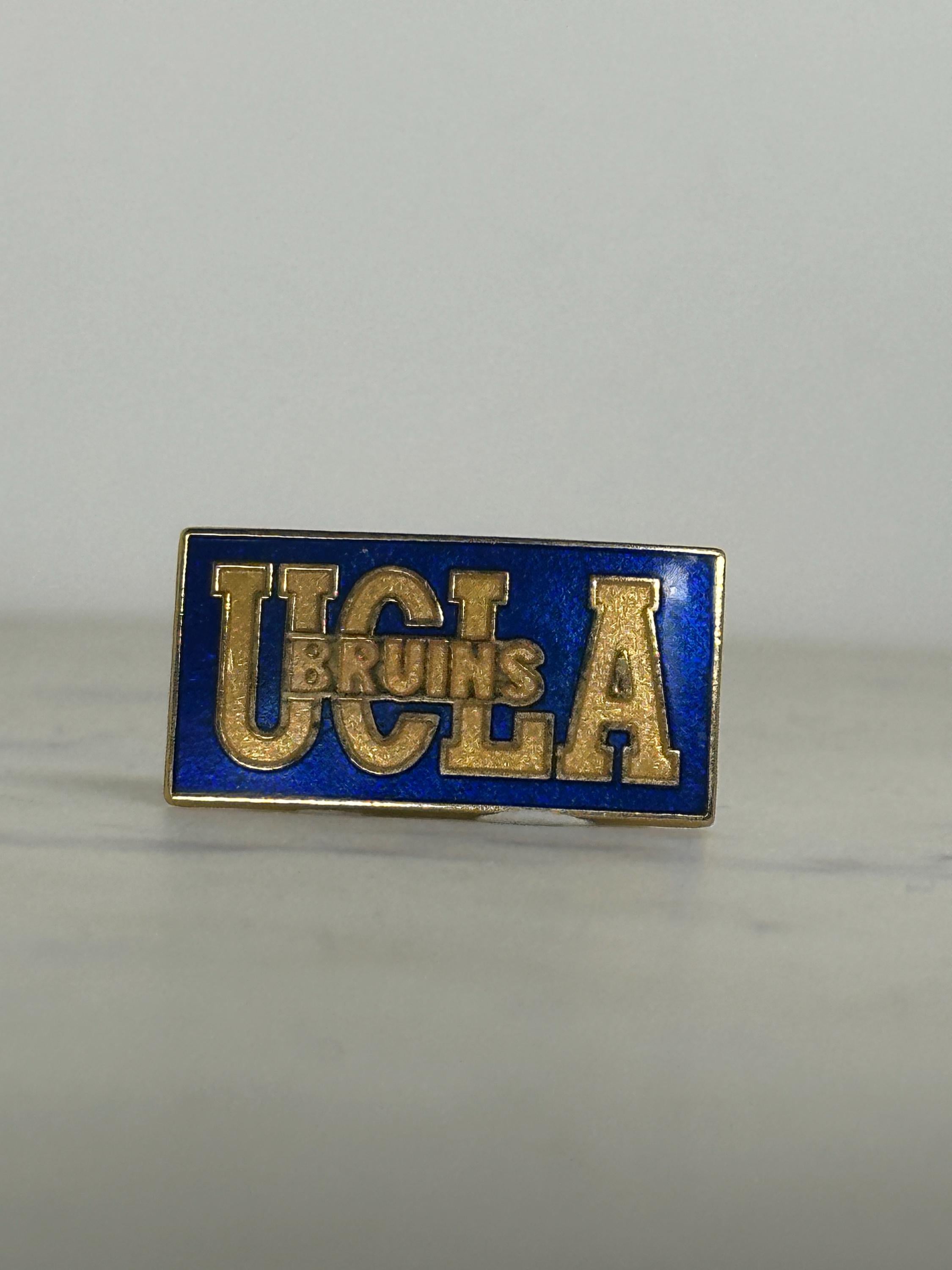 UCLA Bruins Enamel Pin: Gold & Blue Finish - Vintage College Accessory
