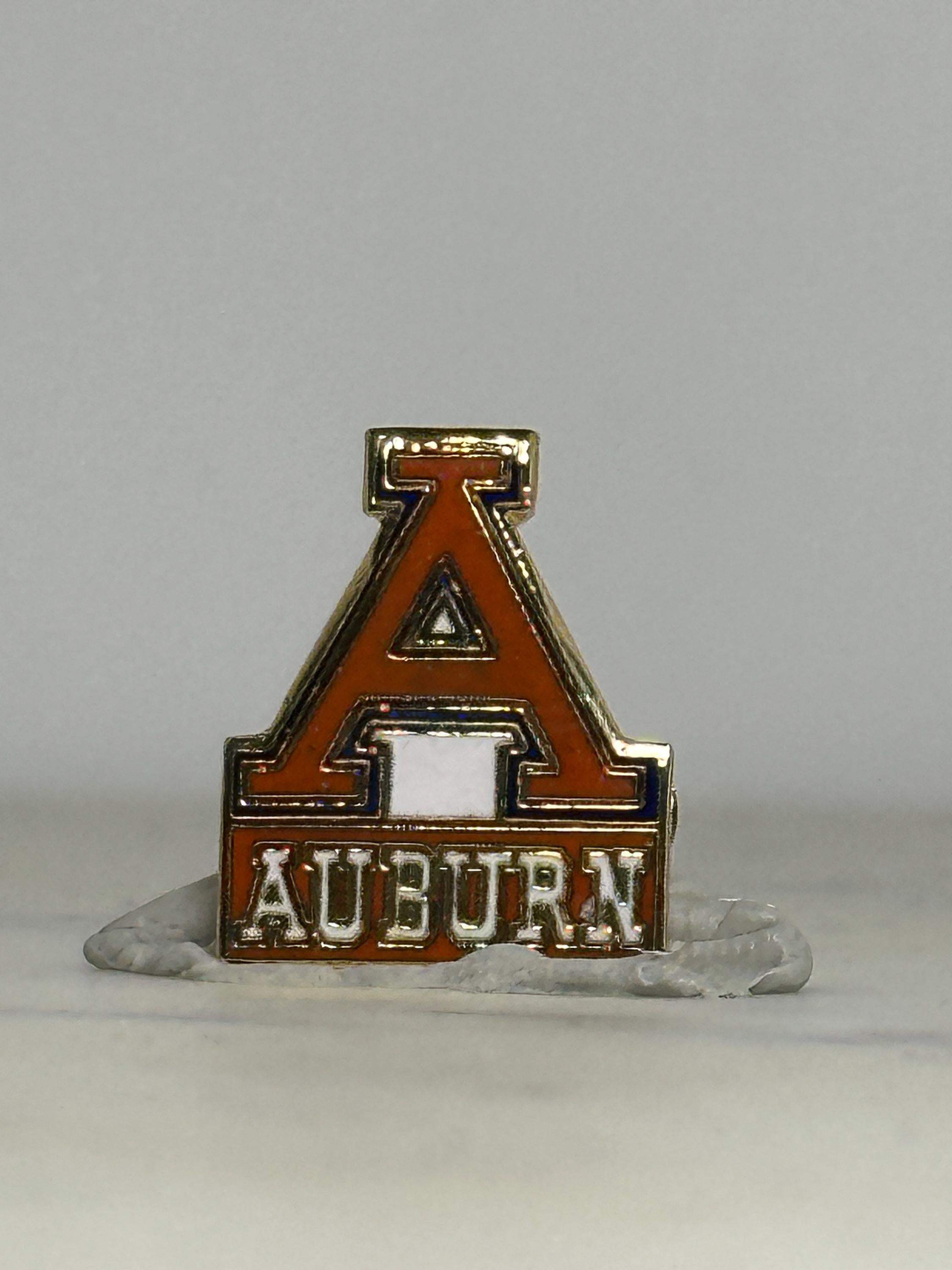 Auburn University Enamel Pin: Orange Gold Finish - Vintage College Accessory