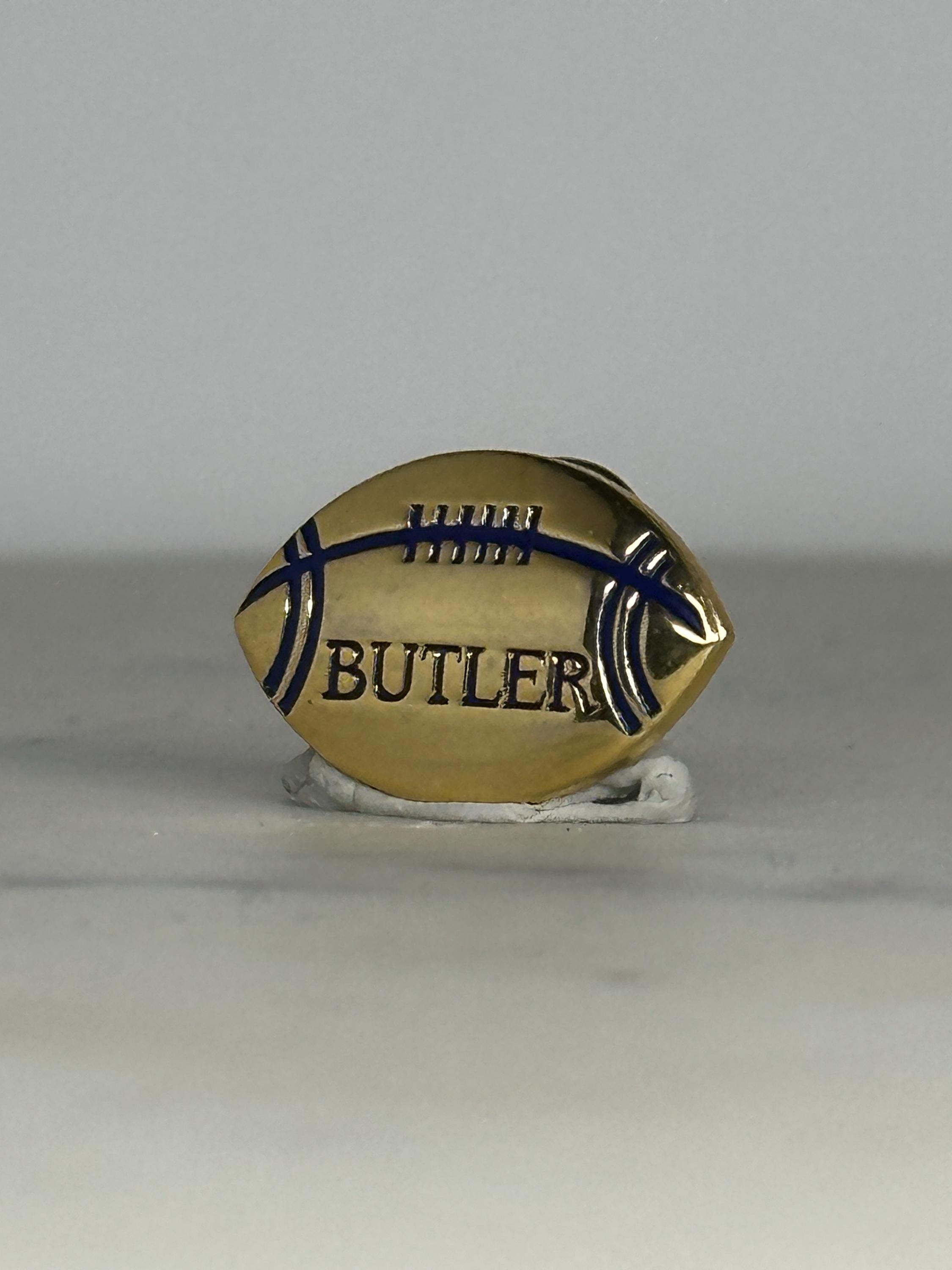 Butler Football Enamel Pin: Gold & Blue Finish - Vintage Sports Accessory