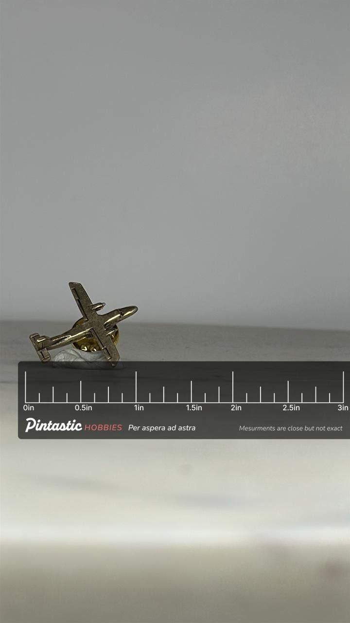 Airplane Lapel Pin: Matte Gold Tone - Aviation Collectible Accessory