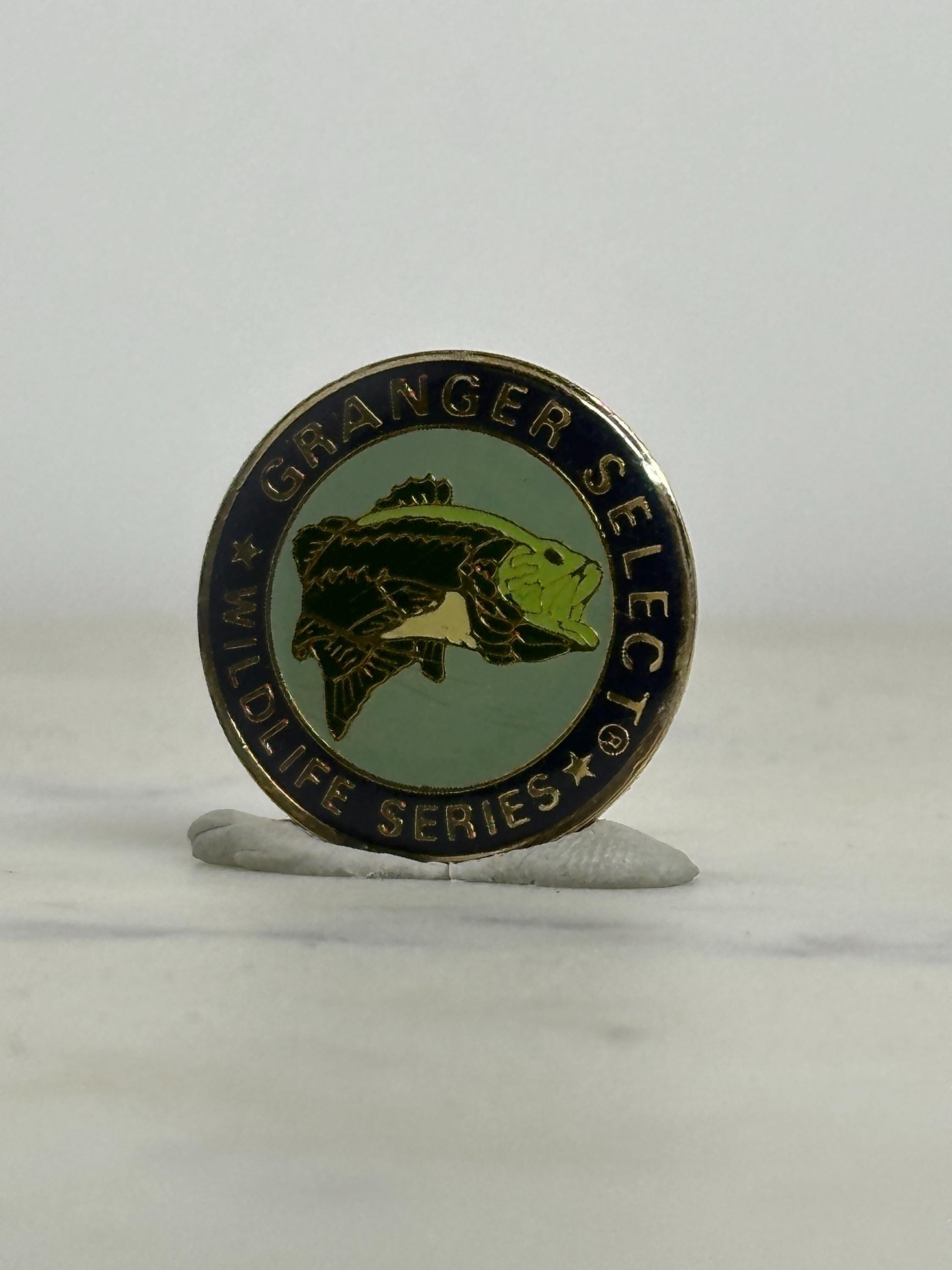 Granger Select Wildlife Series Pin: Bass Fish Enamel - Vintage Outdoors Accessory