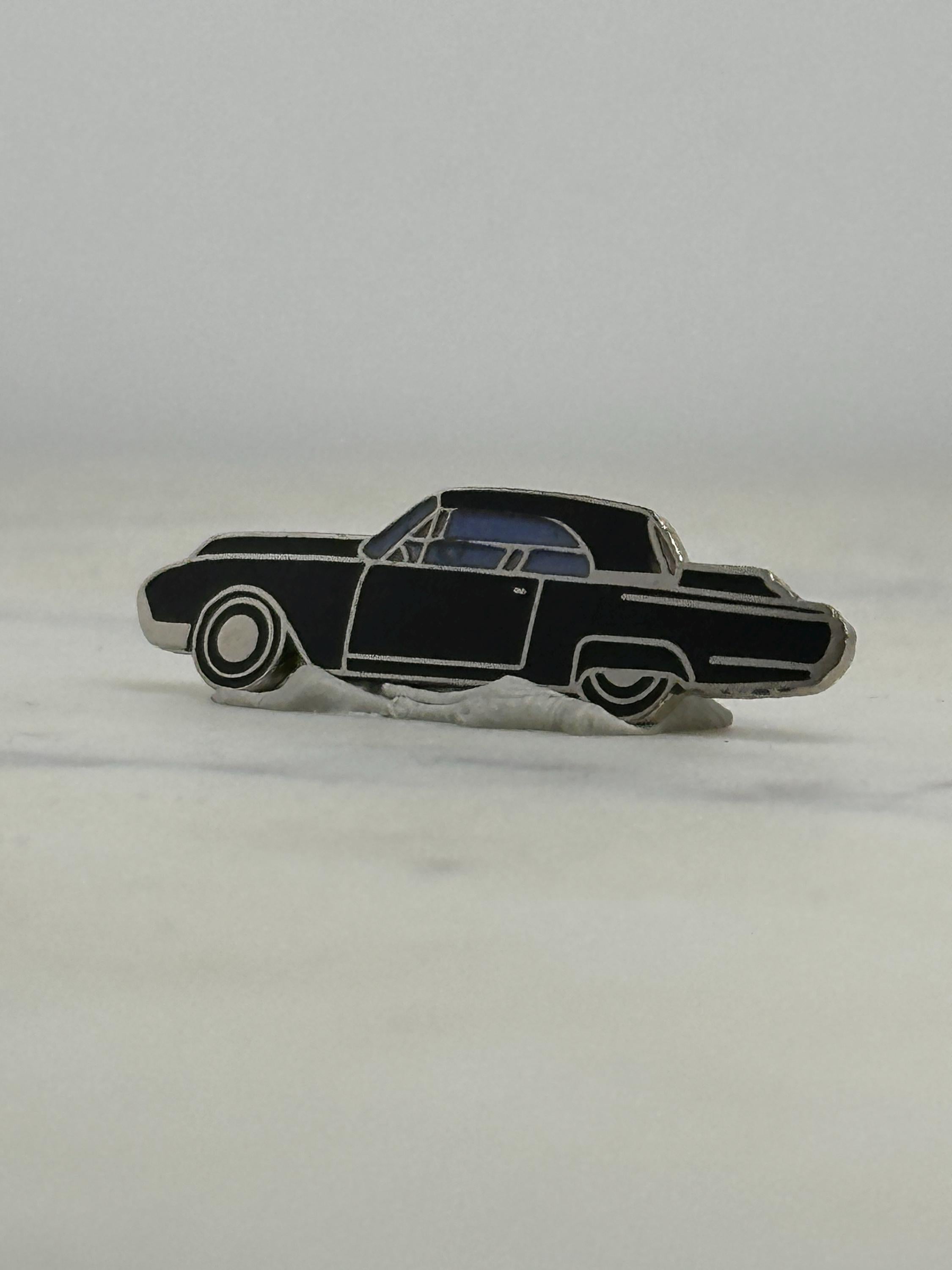 1960s Lincoln Continental Pin: Black Classic Luxury Auto – Vintage Lapel