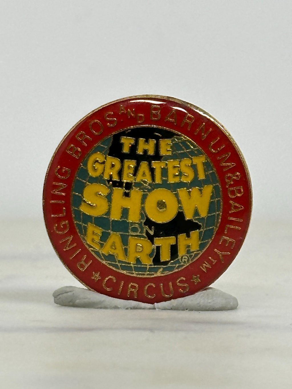 Ringling Circus Enamel Pin: Red & Yellow Cloisonné - Vintage Collectible Accessory