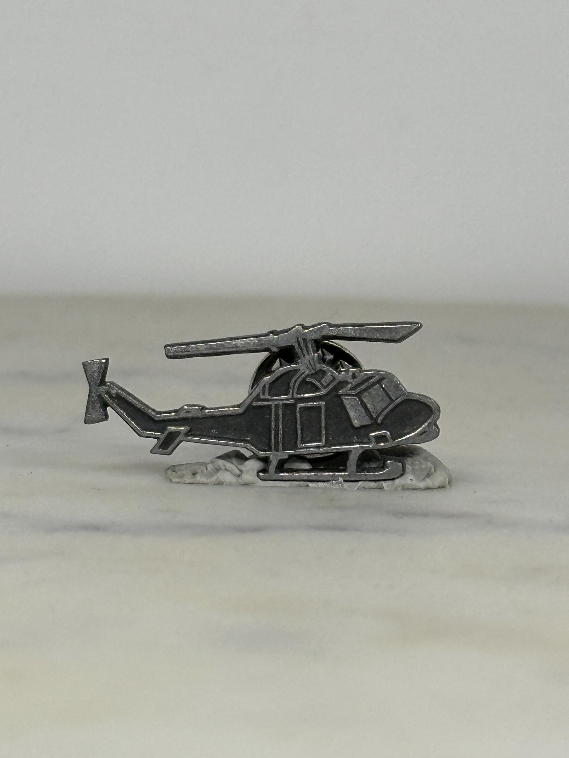 Bell UH-1 “Huey” Helicopter Pin – Vintage Vietnam War Era Military Lapel