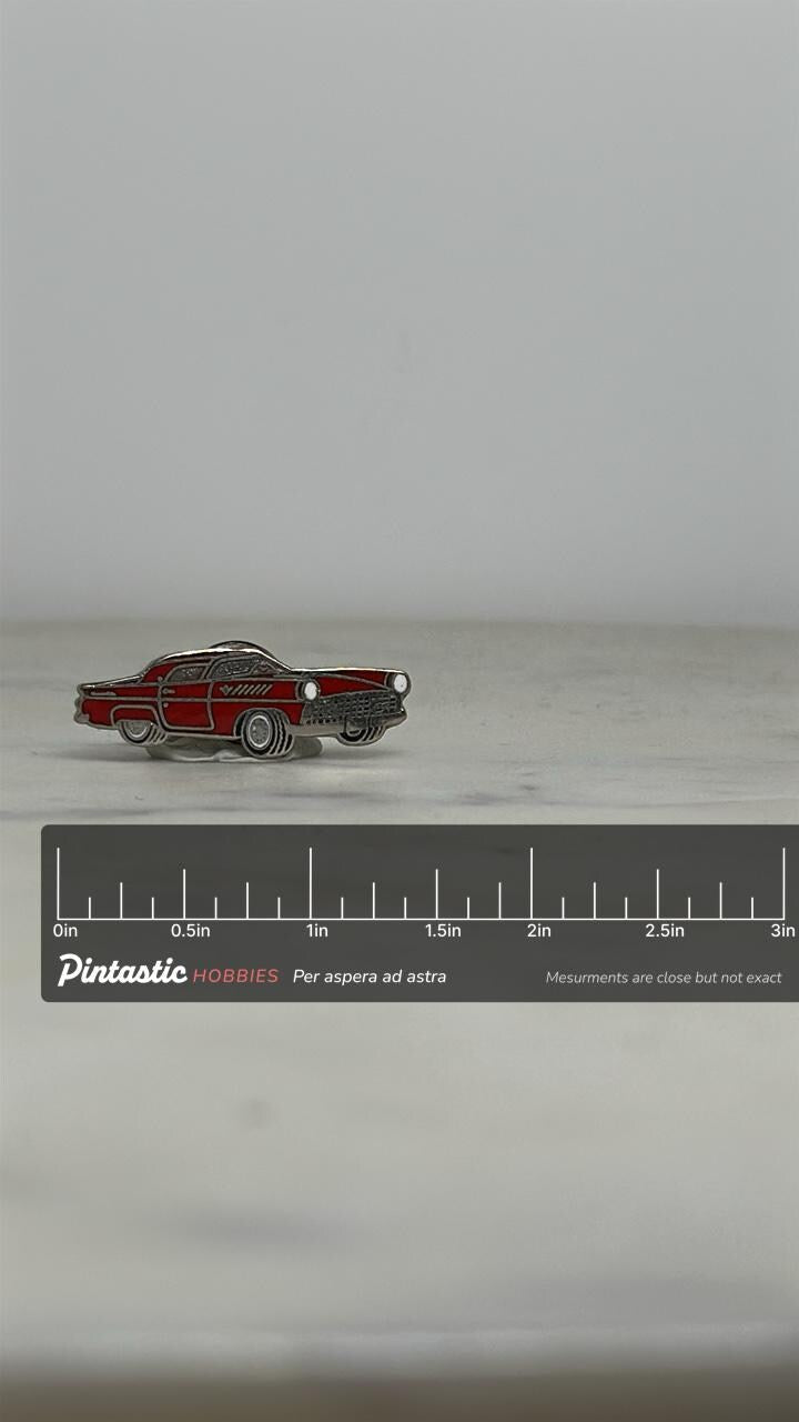 1958 Ford Thunderbird Red Enamel Pin – Vintage Classic Car Lapel