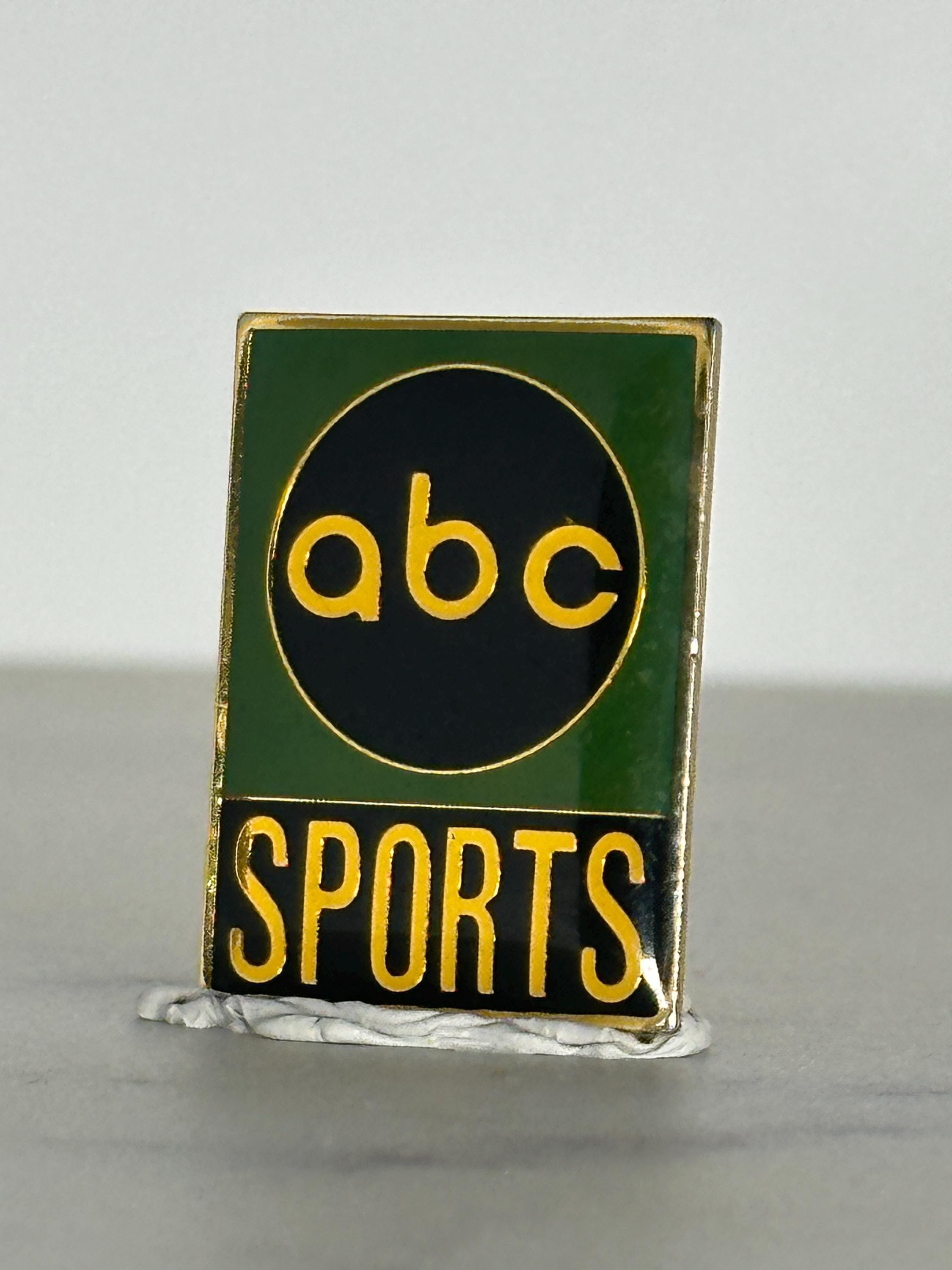 ABC Sports Enamel Pin: Black Gold Green - Vintage TV Accessory