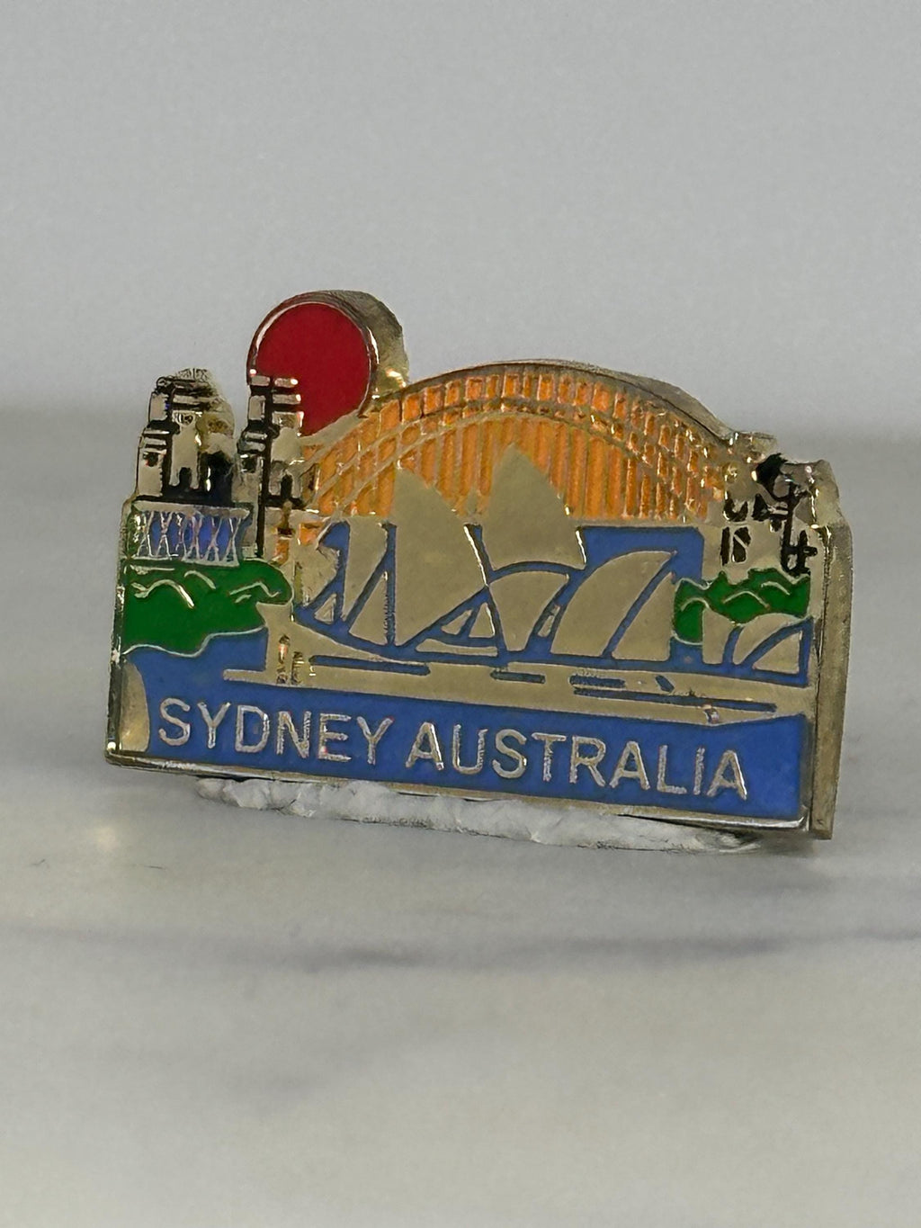 Sydney Australia Souvenir Pin: Gold & Enamel Finish - Travel City Accessory