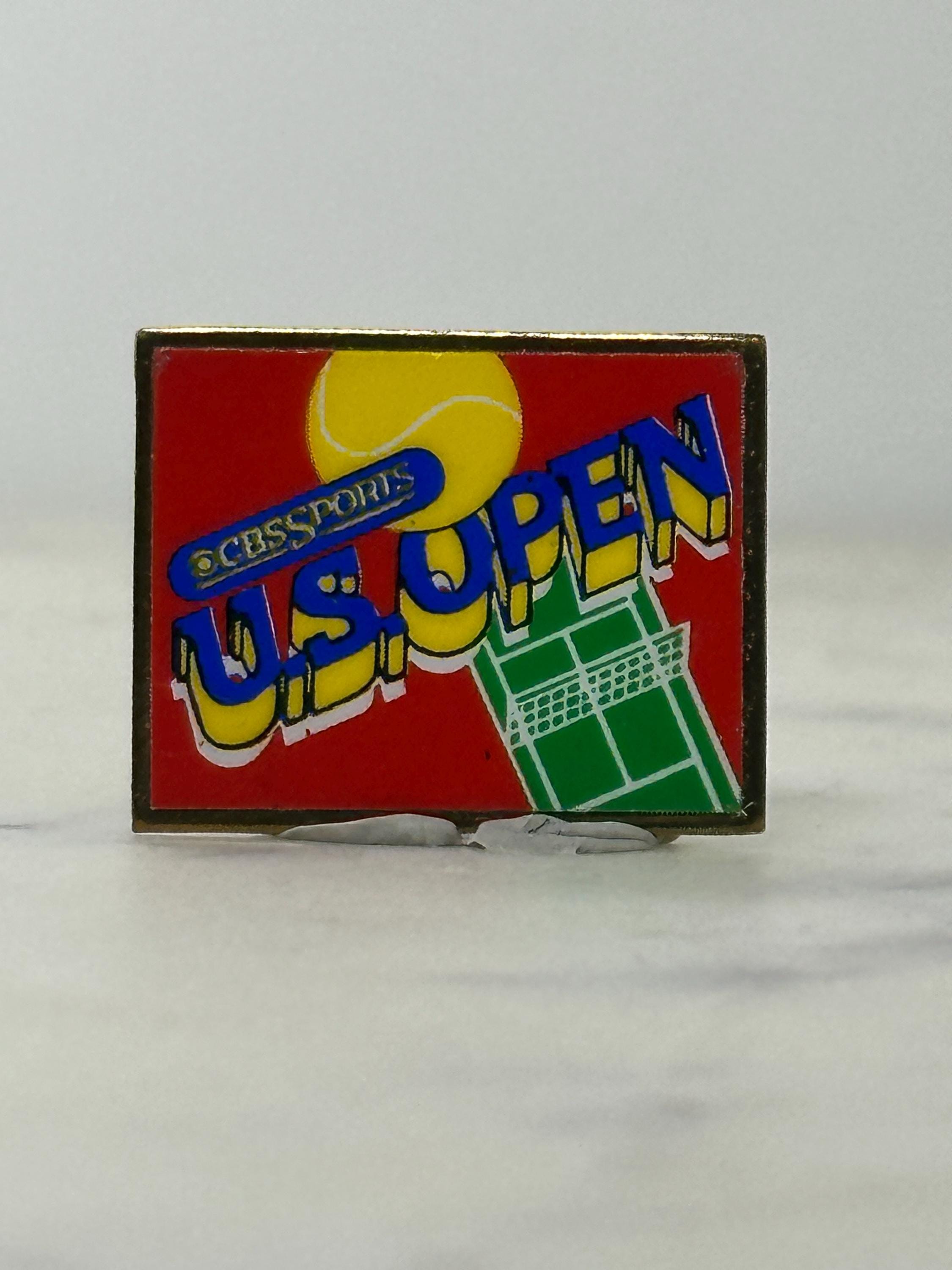 U.S. Open Tennis Pin: Bold Color CBS Sports - Vintage Sports Accessory