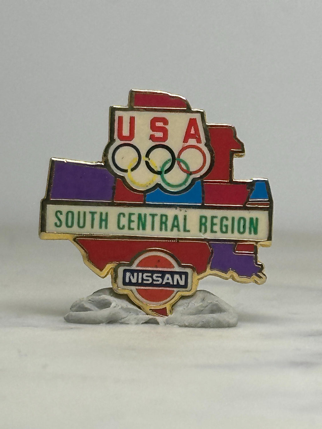 USA Olympic Nissan Pin: Multicolor Enamel - South Central Region Accessory