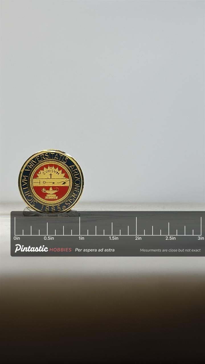 University of Arizona Enamel Pin: Gold & Red Seal - College Collectible Accessory