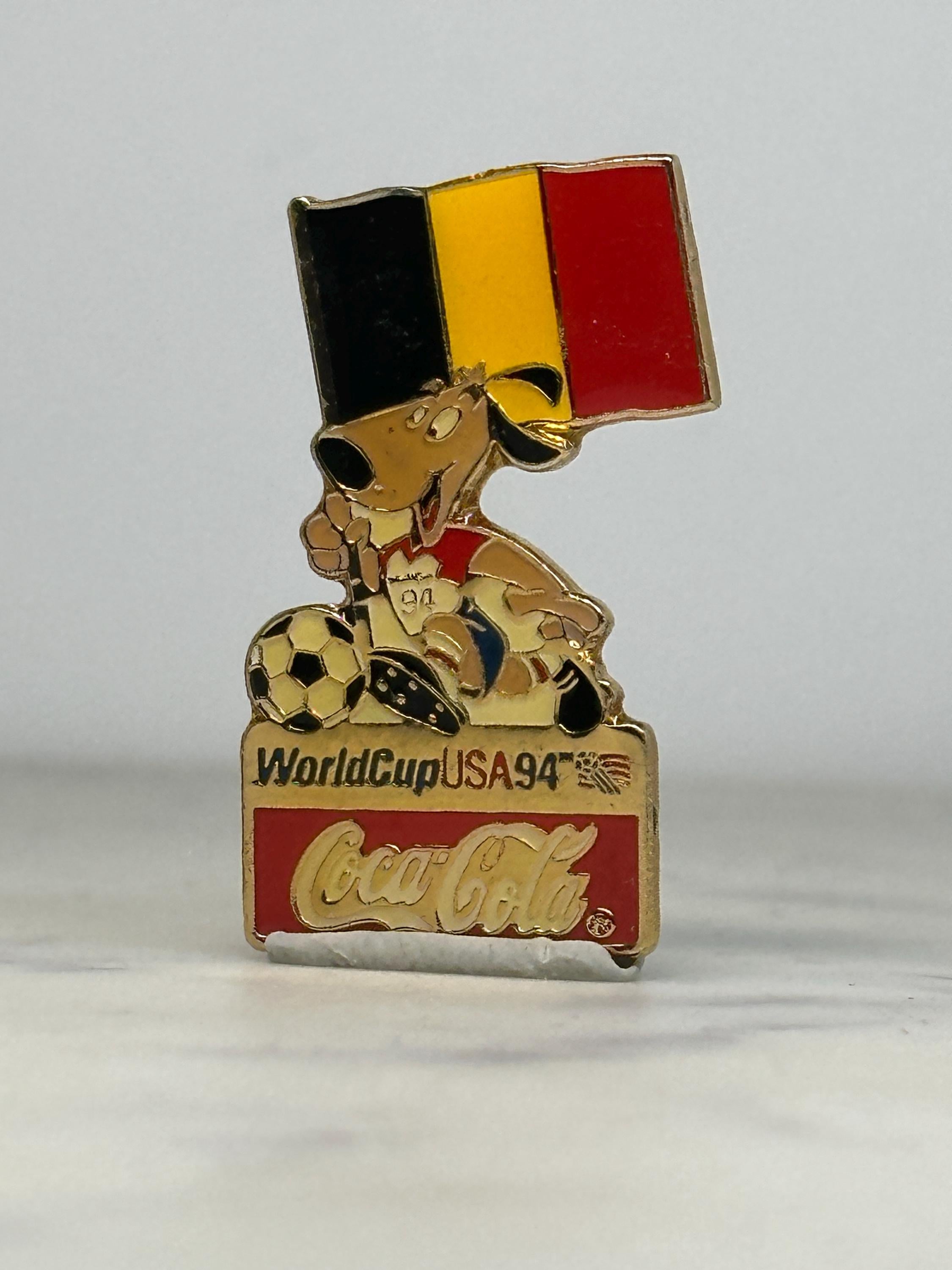 Belgium World Cup Enamel Pin: Red/Yellow/Black Flag - 1994 Sports Accessory