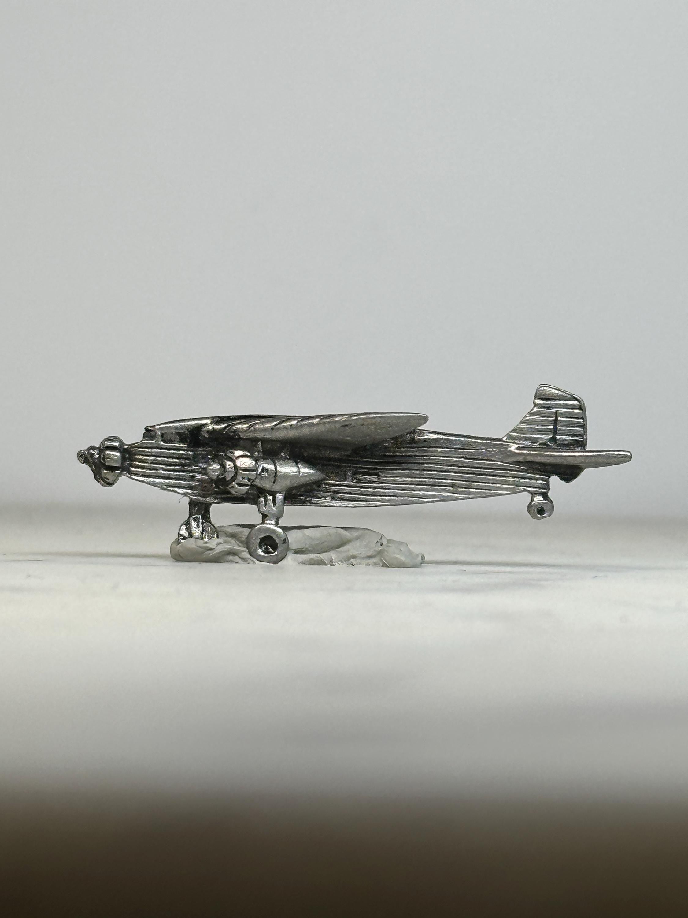 Vintage Airplane Pin: Silver Tone Metal - Aviation Collectible Accessory