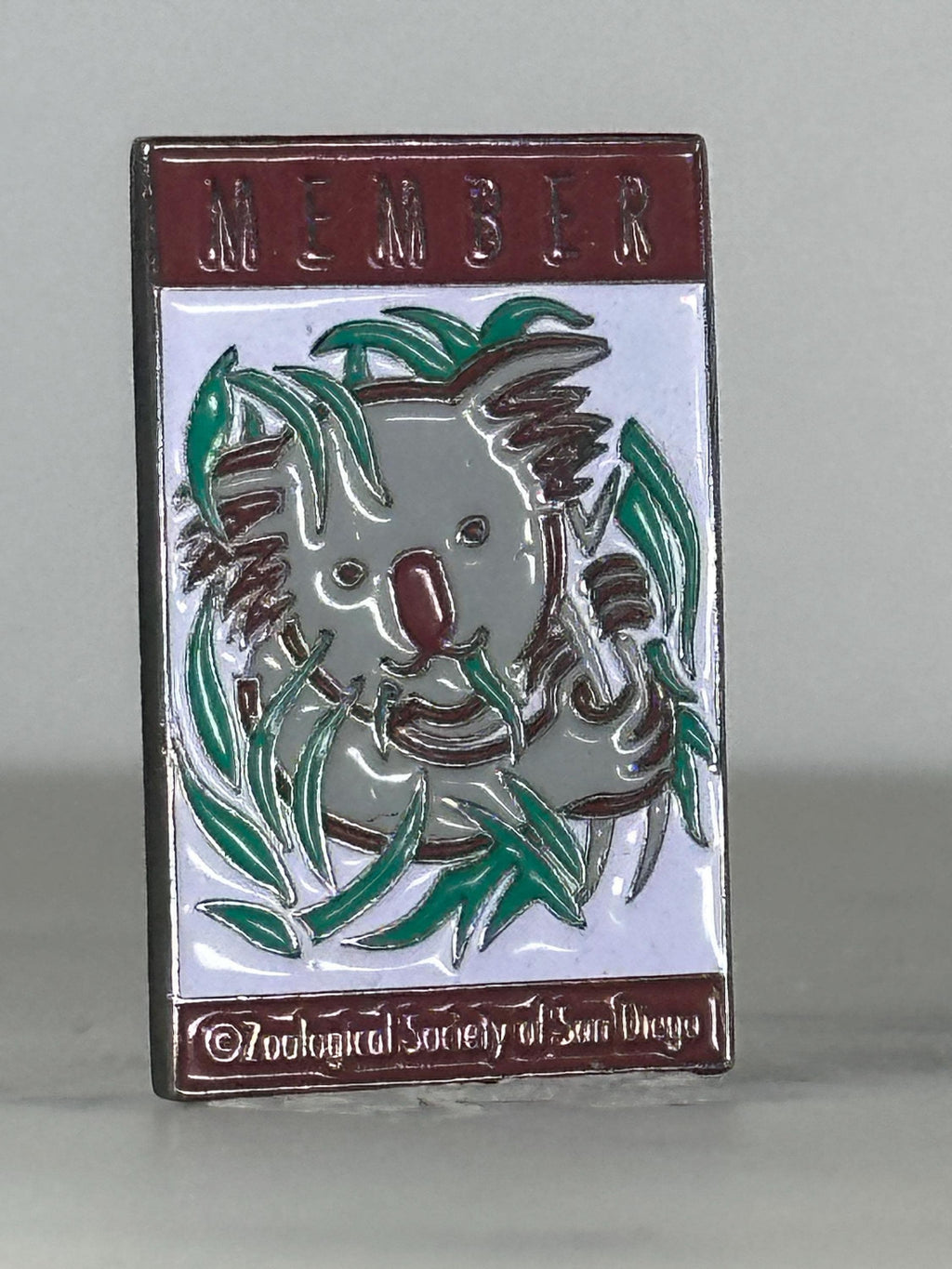 Koala Member Pin: Silver Enamel Finish - Zoo Collector Accessory