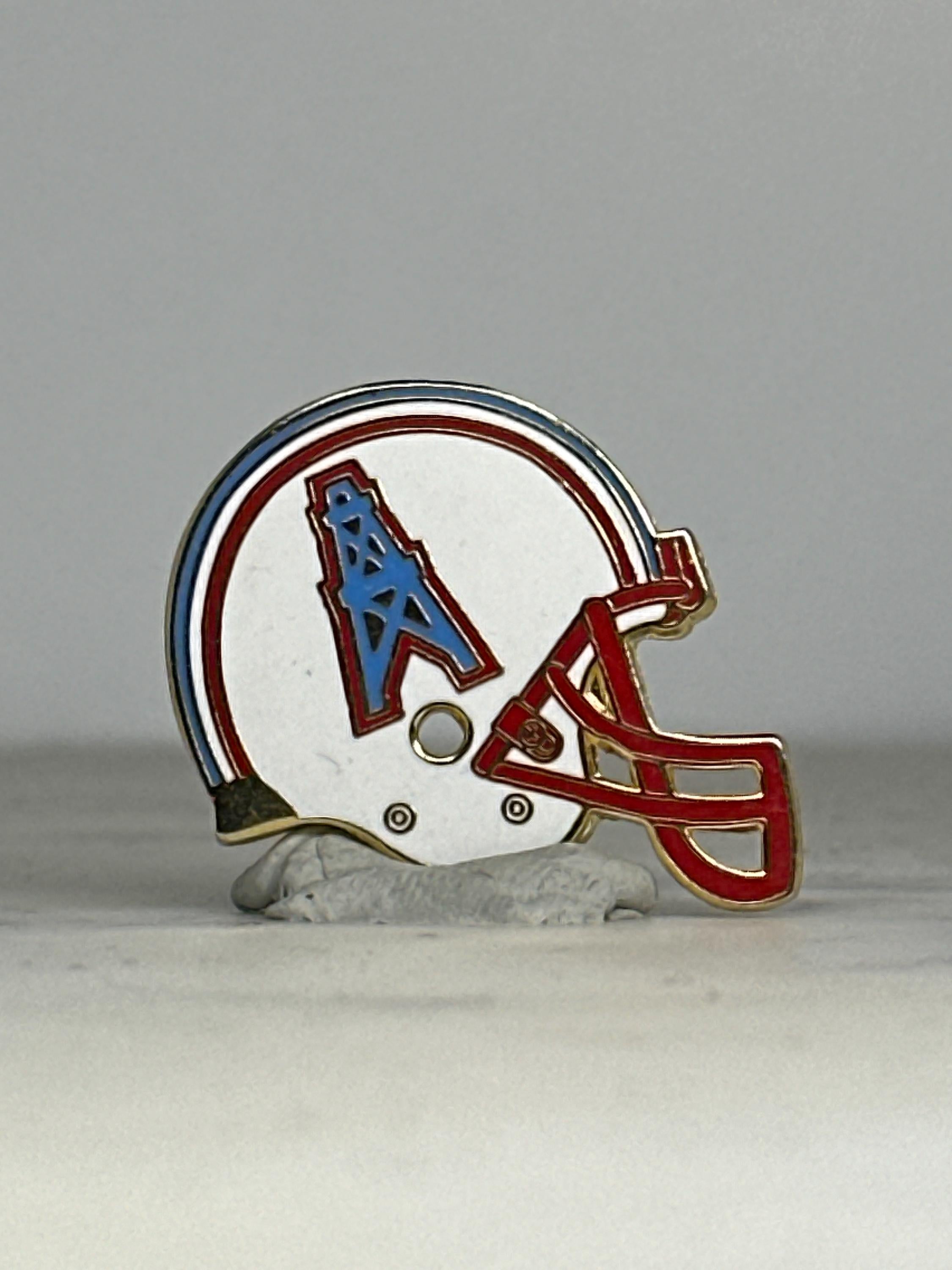 Houston Oilers Helmet Pin: Red White Blue Enamel - Vintage NFL Accessory