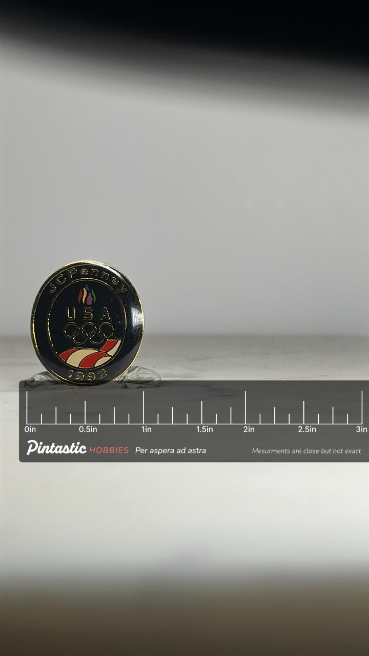 1992 USA Olympic Pin: Black Enamel Gold Trim - Vintage Team USA Accessory