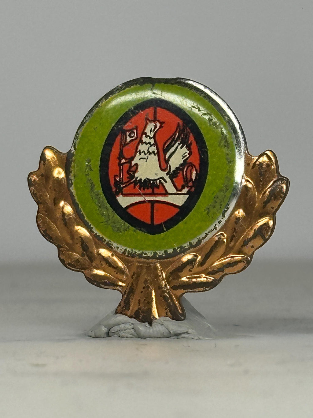 Vintage Vauxhall Motors Griffin Pin – 1950s Enamel British Car Emblem