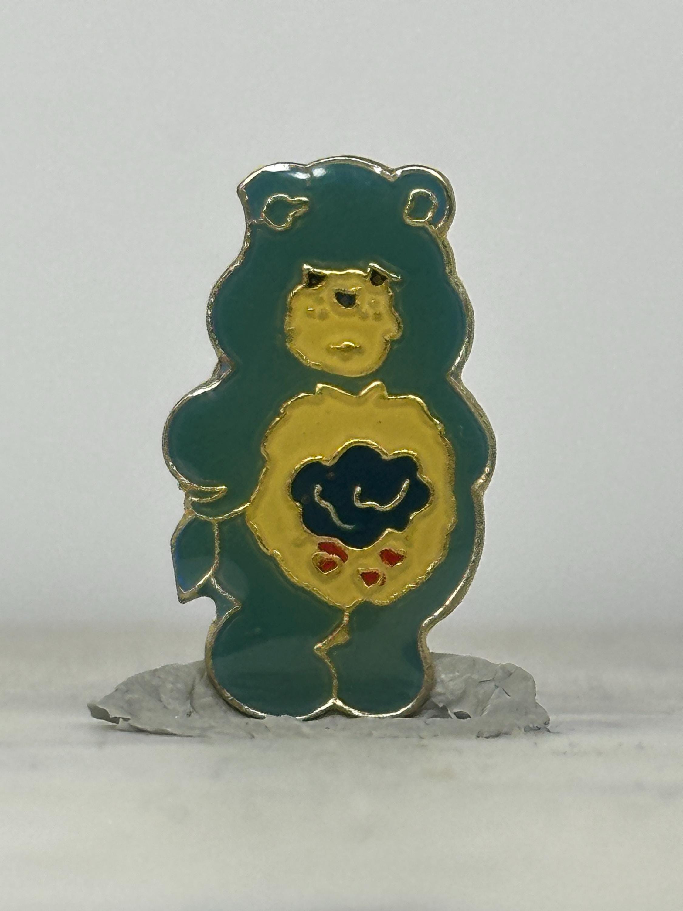 Care Bears Enamel Pin: Dark Green Cloud Belly - 1980s Cartoon Accessory