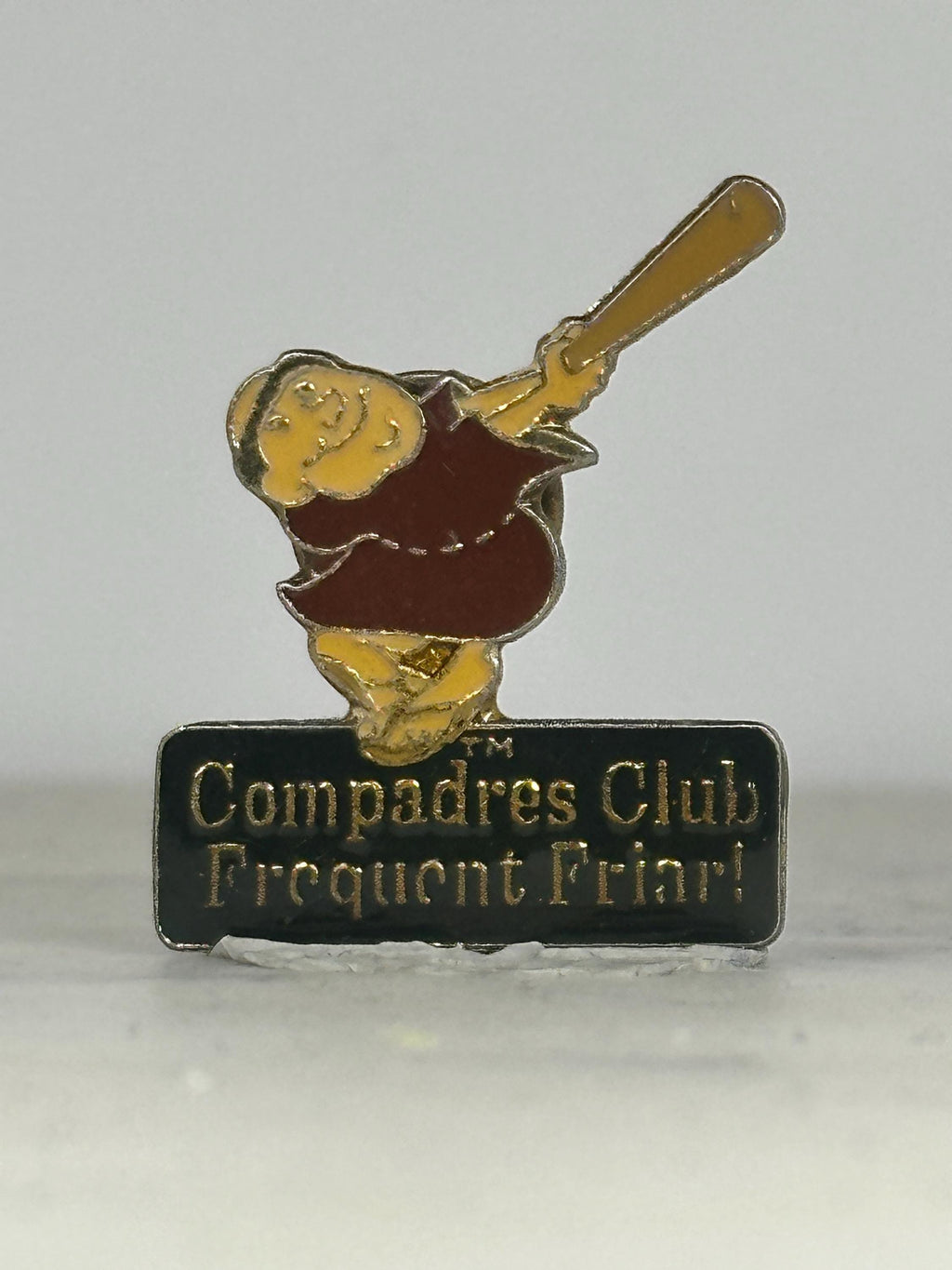 San Diego Padres Baseball Pin: Enamel Vintage Friar - 1990s Accessory