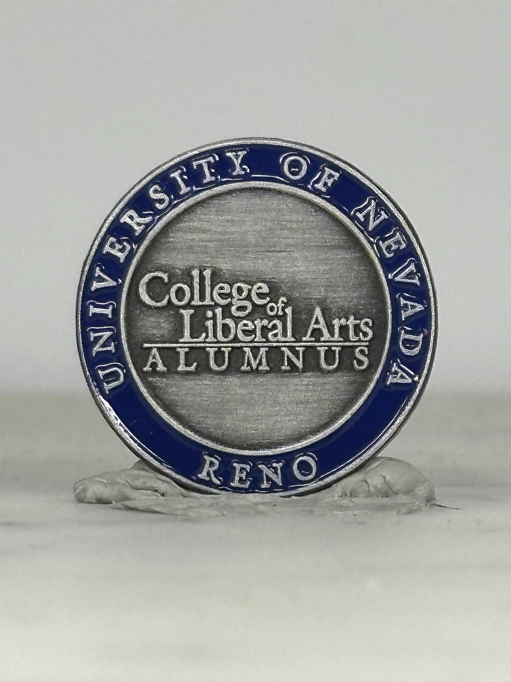 University of Nevada Alumnus Pin: Silver Blue Enamel - College Pride Accessory