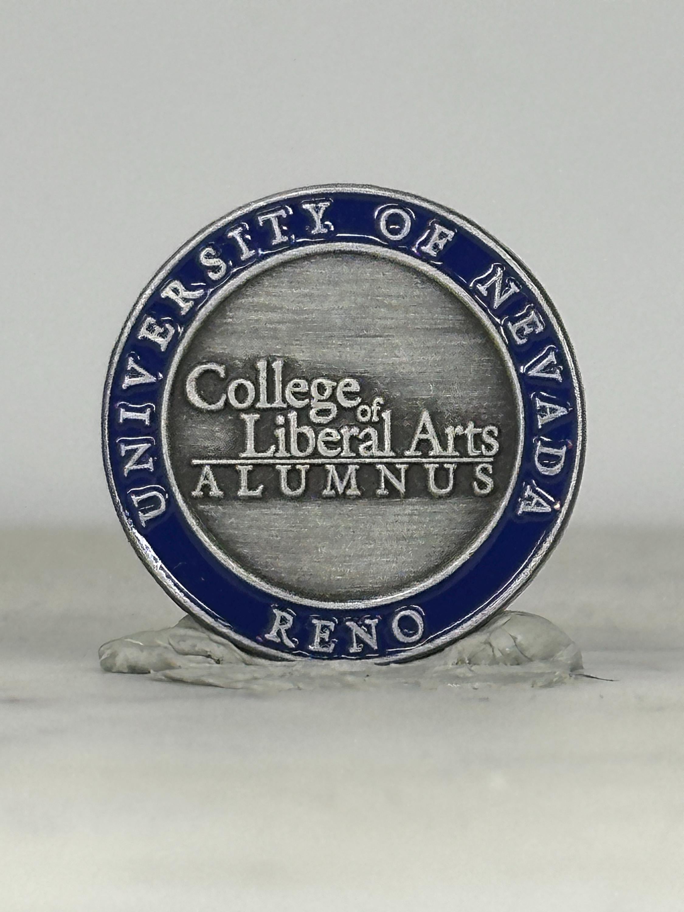 University of Nevada Alumnus Pin: Silver Blue Enamel - College Pride Accessory