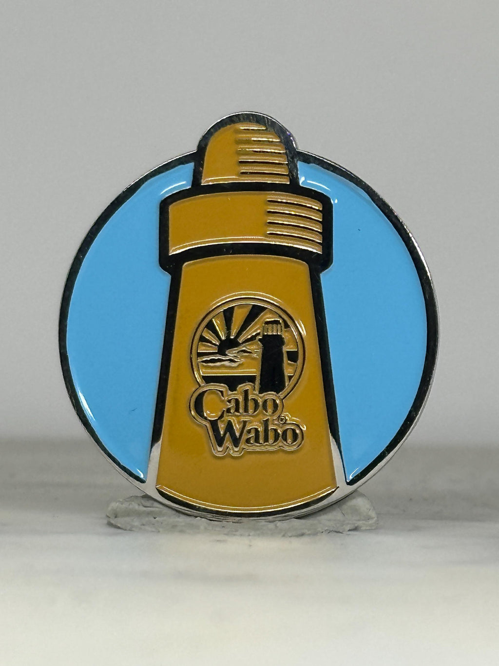 Vintage Cabo Wabo Cantina Pin – Sammy Hagar Lighthouse Logo Enamel Lapel Pin