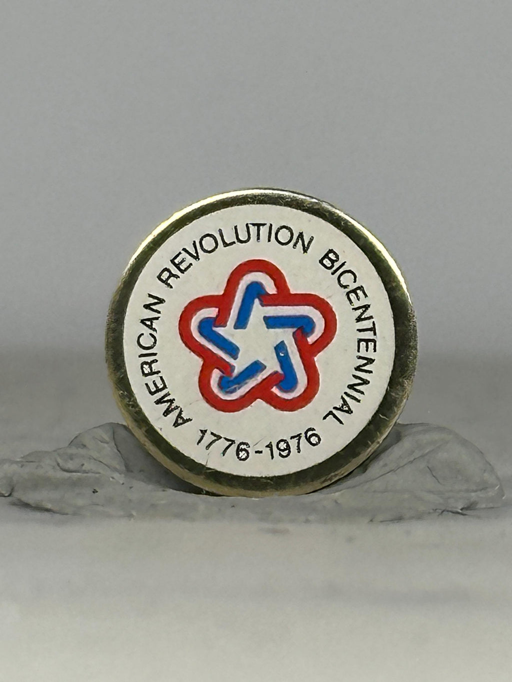 American Revolution Bicentennial Pin: Red White Blue Enamel - 1976 Patriotic Accessory