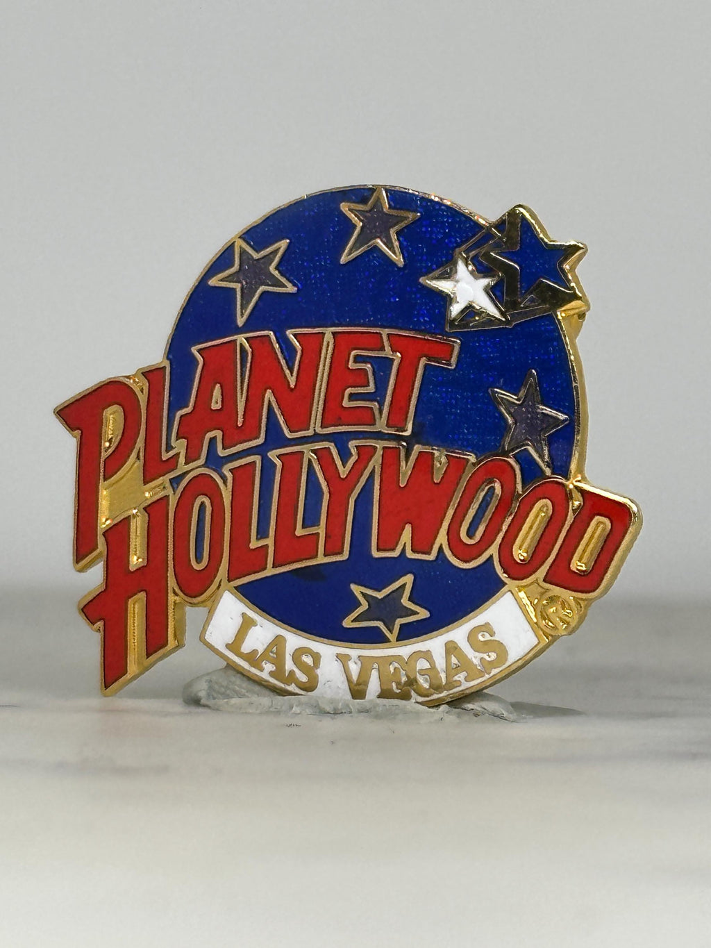 Planet Hollywood Las Vegas Pin: Red & Blue Enamel - 90s Collectible Accessory