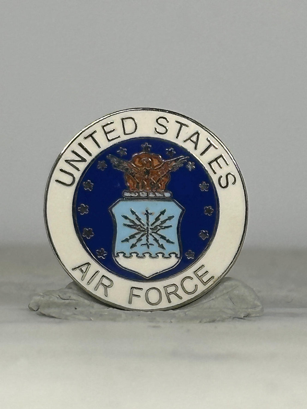 United States Air Force Pin: Blue & Silver Enamel - Military Pride Accessory