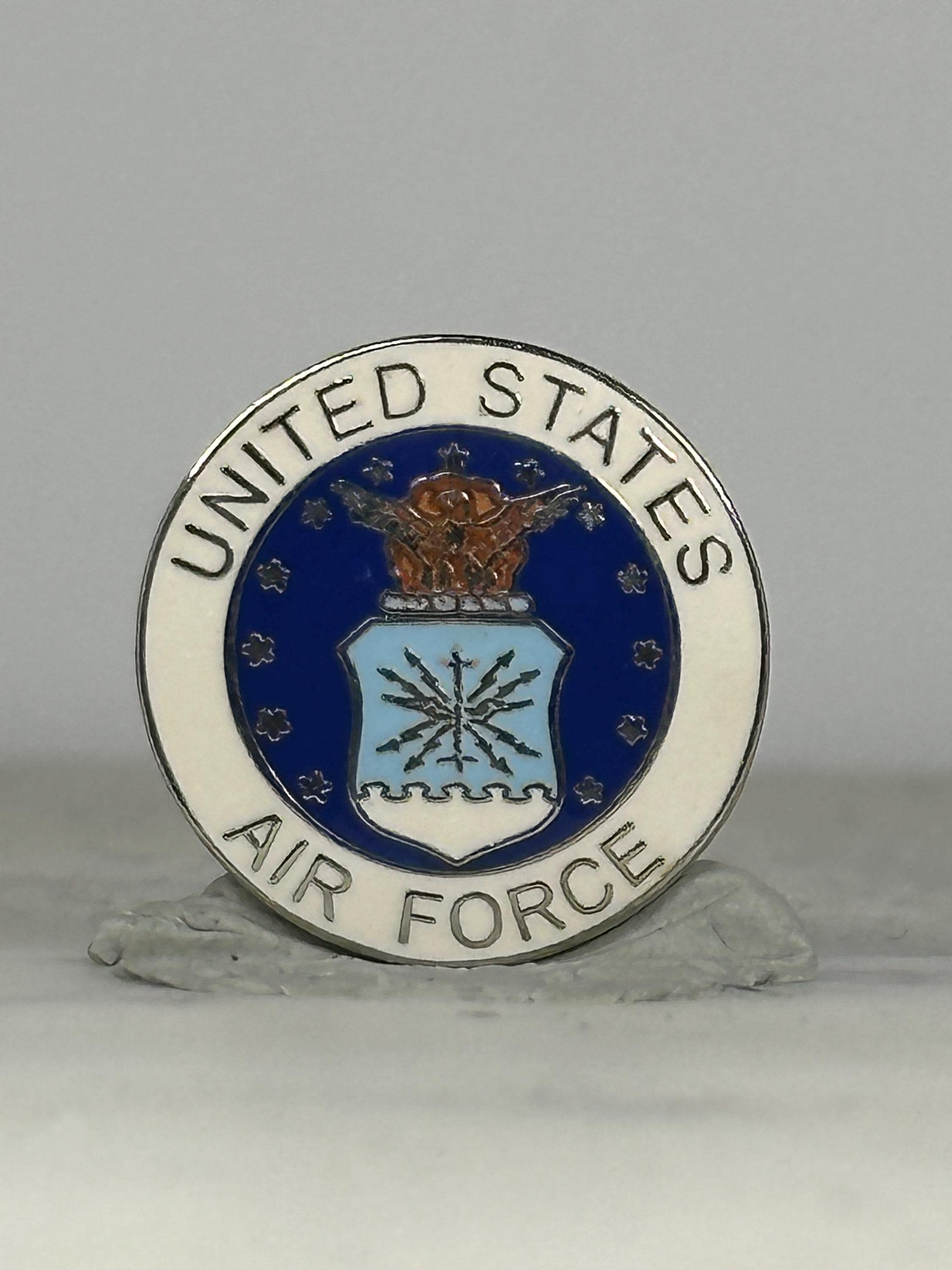 United States Air Force Pin: Blue & Silver Enamel - Military Pride Accessory